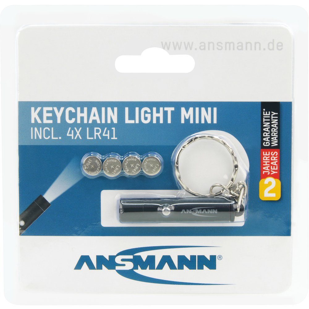 ANSMANN AG Taschenlampe Ansmann Keychain Mini LED Schlüsselleuchte mit Schlüsselanhänger batte