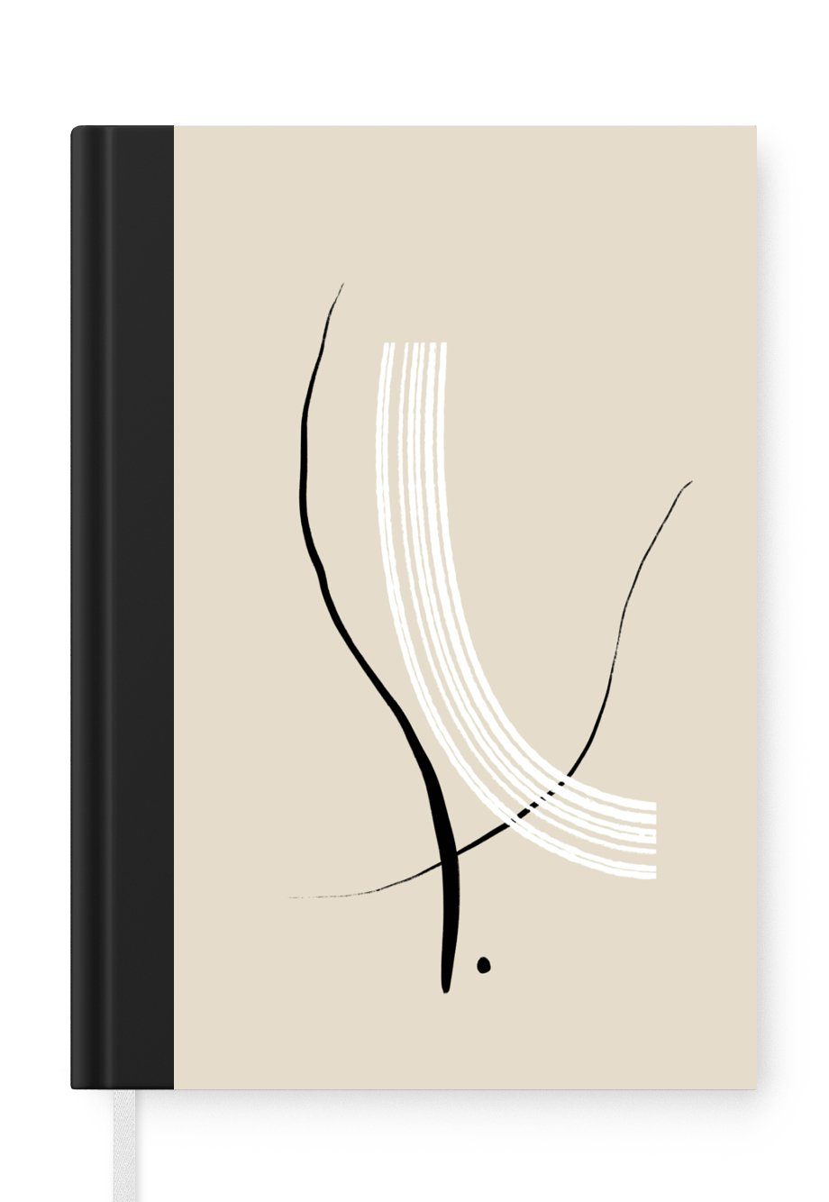 MuchoWow Notizbuch Linie - Pastell - Gestaltung, Journal, Merkzettel, Tagebuch, Notizheft, A5, 98 Seiten, Haushaltsbuch