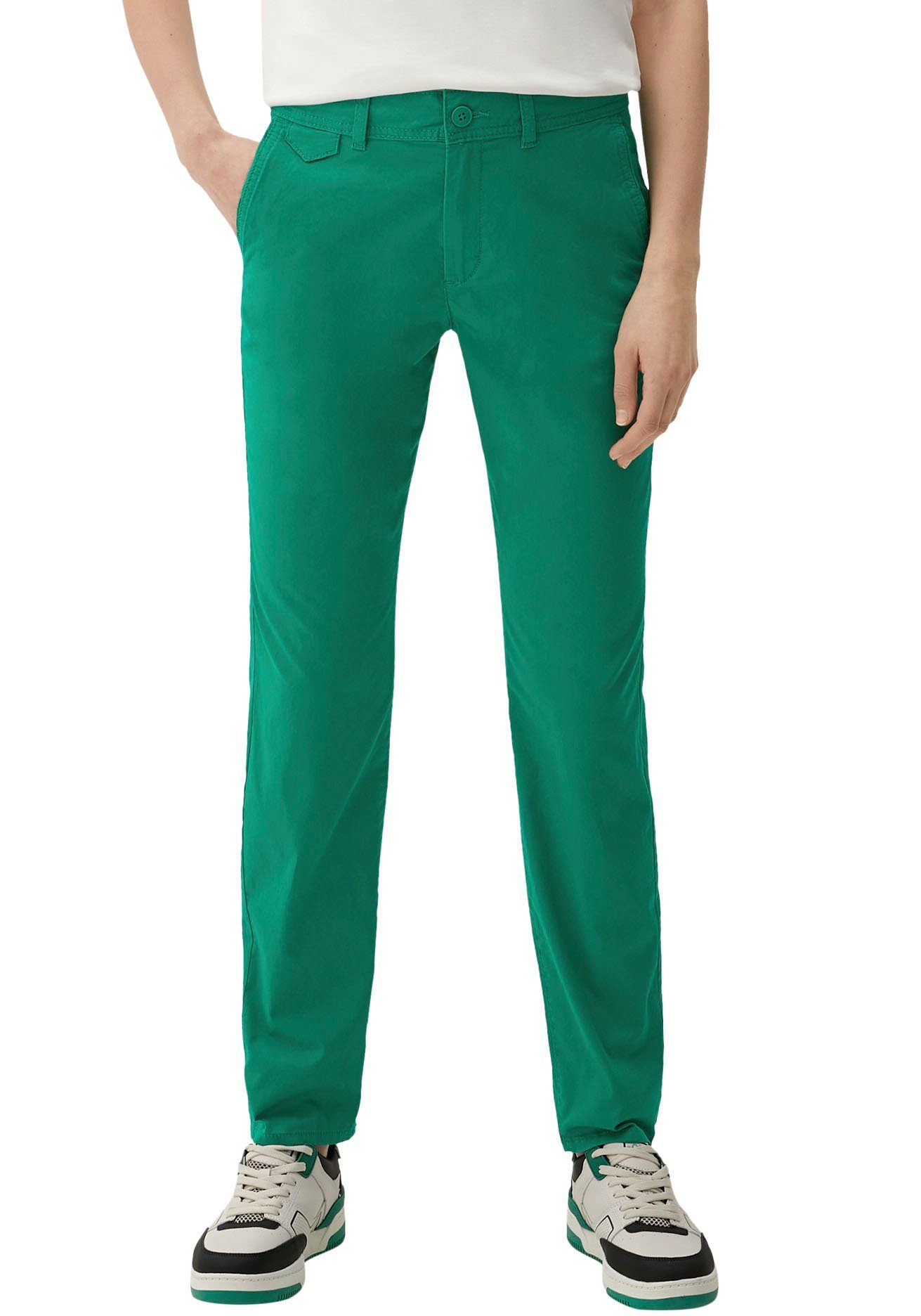 Stil im Chinohose green klassischen s.Oliver