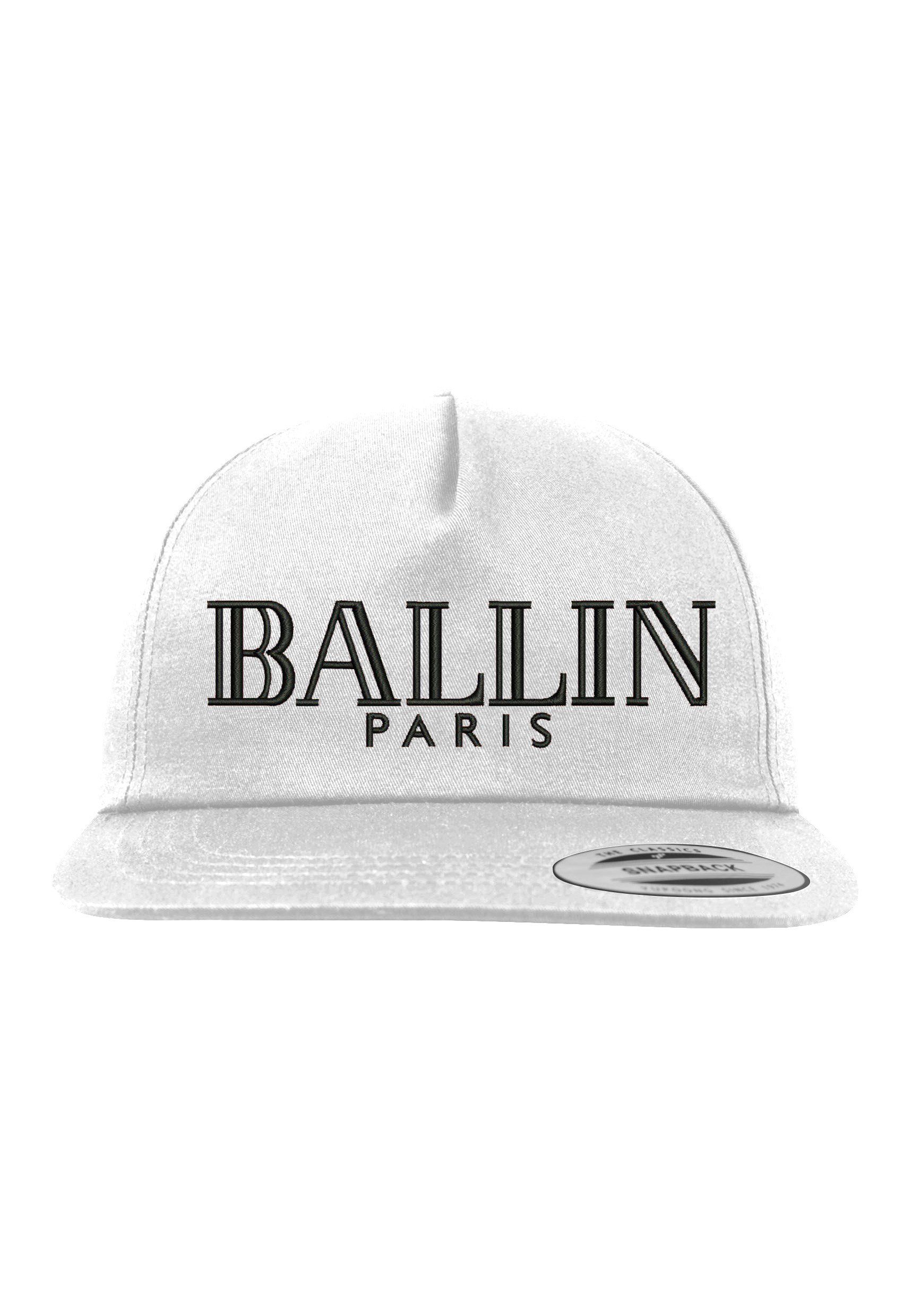 Youth Designz Baseball Cap Ballin Unisex Snapback Cap mit modischer Logo Stickerei Weiß