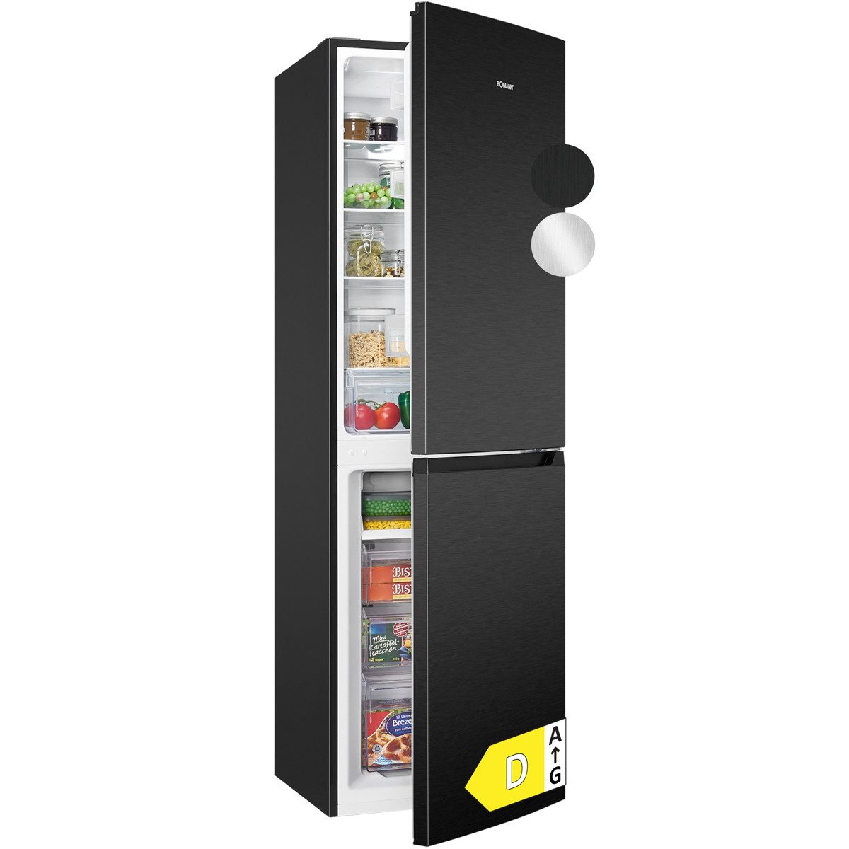 BOMANN Kühl-/Gefrierkombination KG 7360, 181 cm hoch, 54.5 cm breit, 181cm Kühl-/Gefrierkombination, Total No Frost