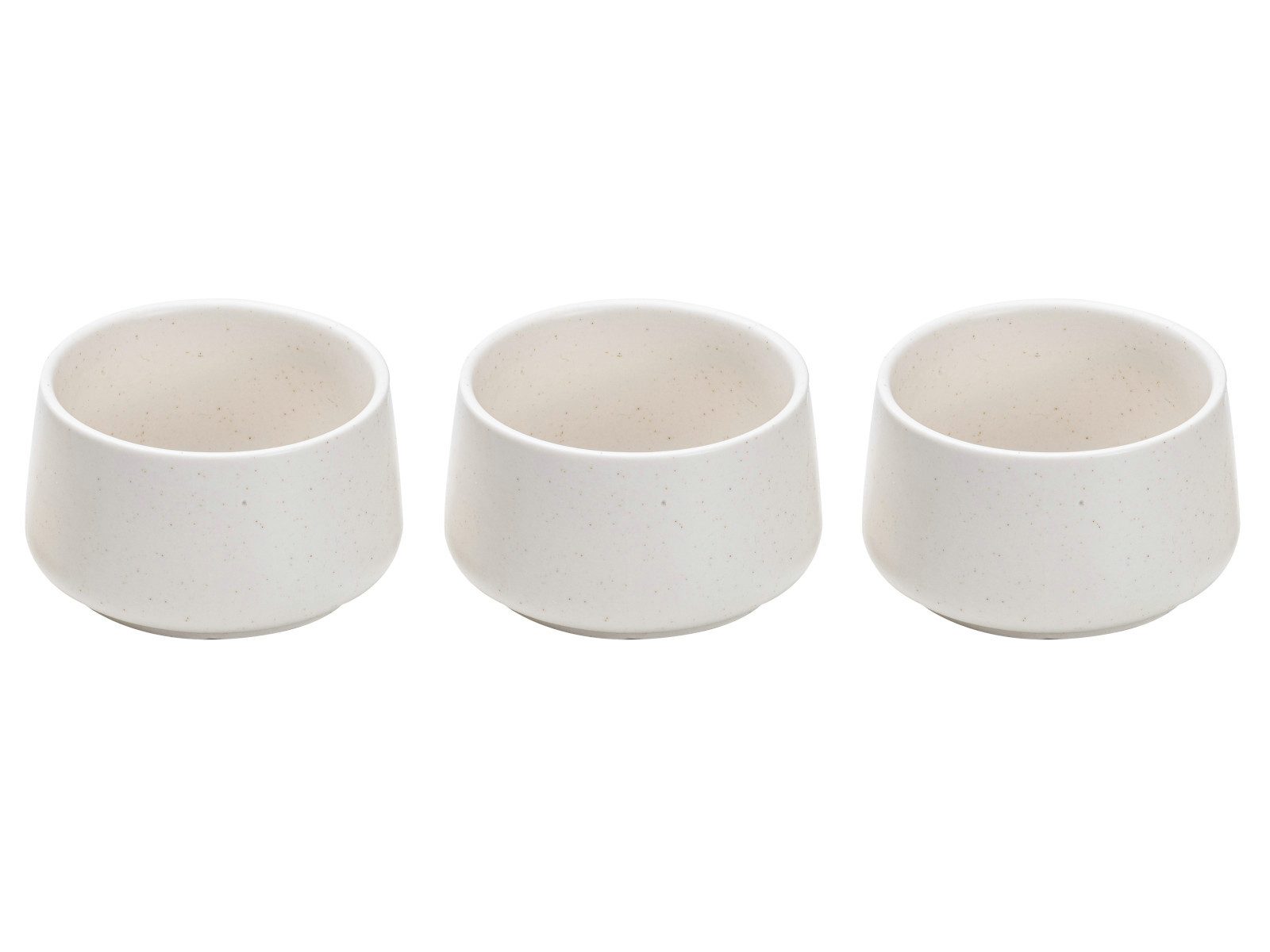 Ladelle Servierschüssel ELEMENTS Schalenset mittel weiß Set3, Steinzeug, (Schüsseln & Schalen), Elements White Mid 3pk Bowl Set 9.4x9.4x5.5cm
