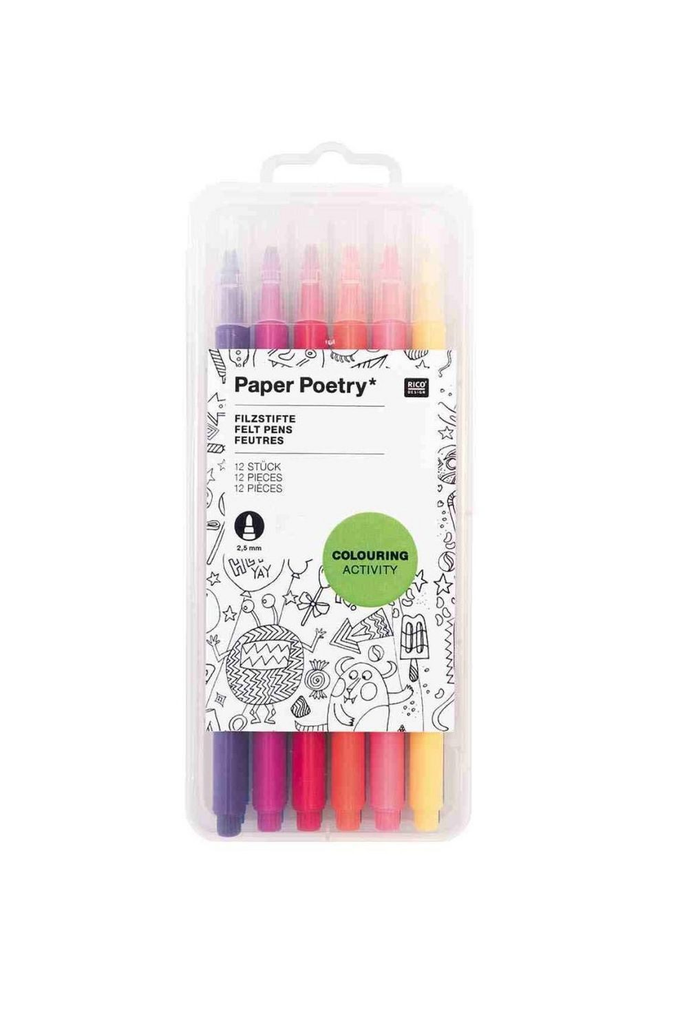 Rico Design Filzstift FILZSTIFTE, 12 STK