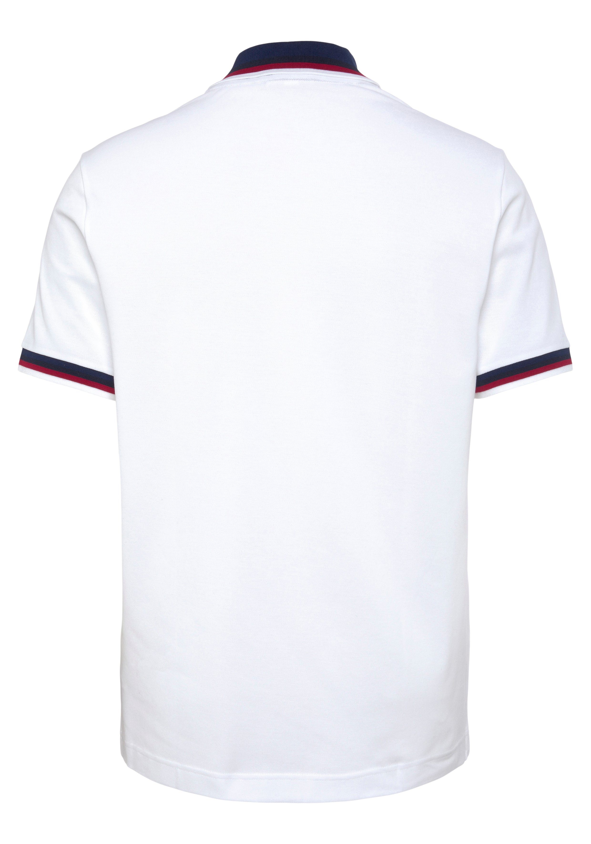 Logo Lacoste Brust Poloshirt mit Lacoste auf POLO der WHITE