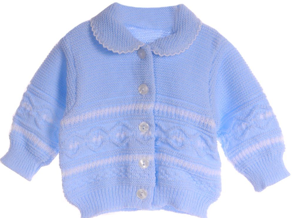 La Bortini Strickjacke Baby Strickpullover Pullover Pulli in Blau