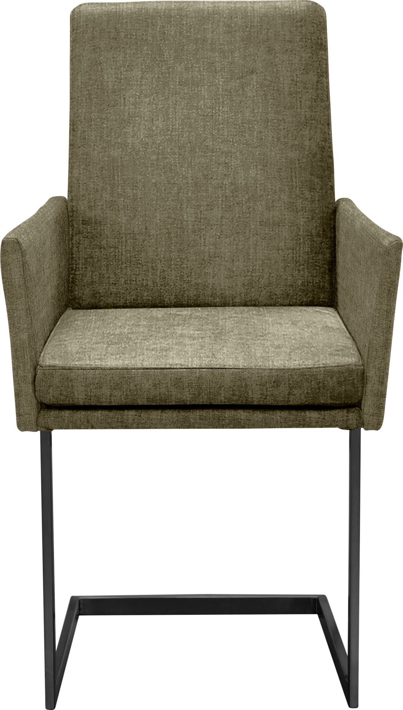 K+W Komfort & Wohnen Armlehnstuhl, stabiles Hochkantrohr, Untergestell in Edelstahloptik oder schwarz