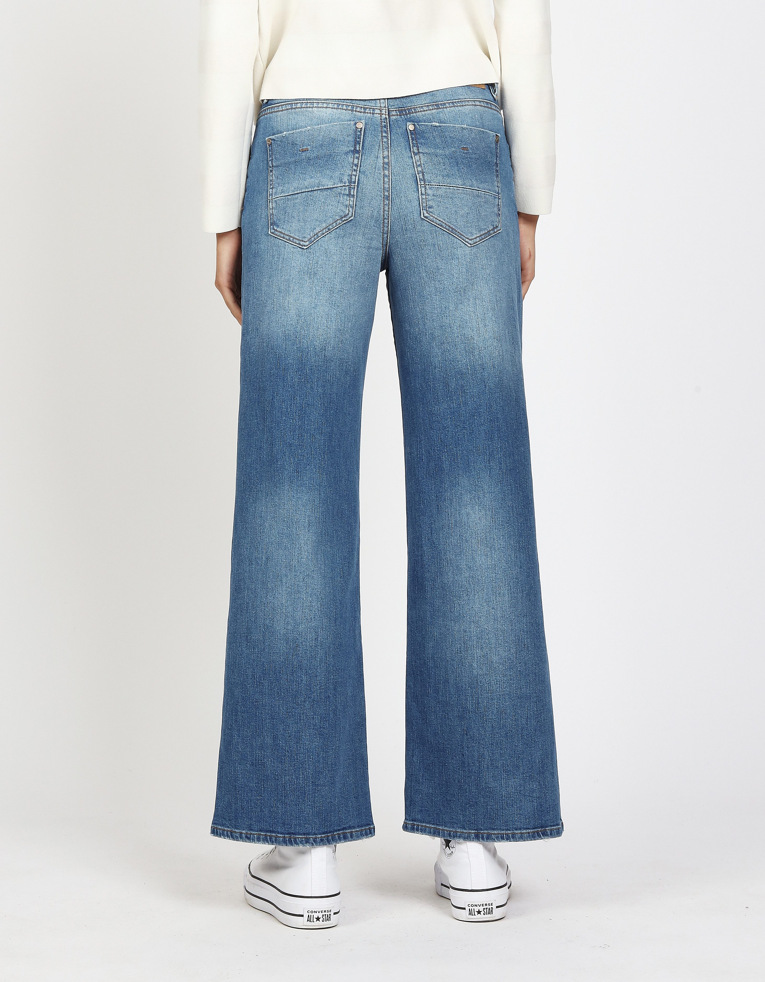 GANG Weite Jeans 94CARLOTTA weiter Fit im bodenlangen Palazzo-Style günstig online kaufen