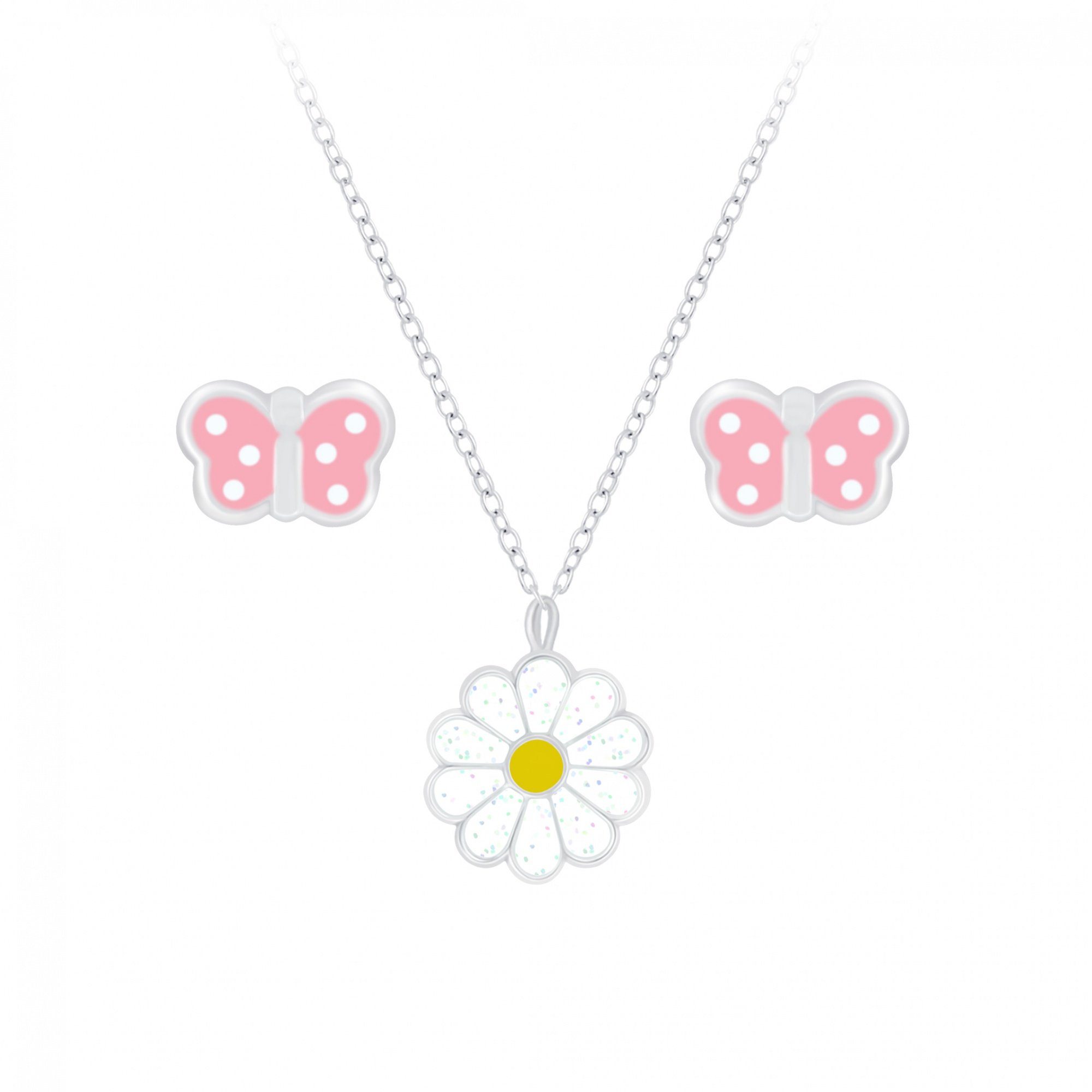 ALEXANDER YORK Schmuckset Kinderschmuck, 925 Sterling Silber, DAISY, 4-tlg.