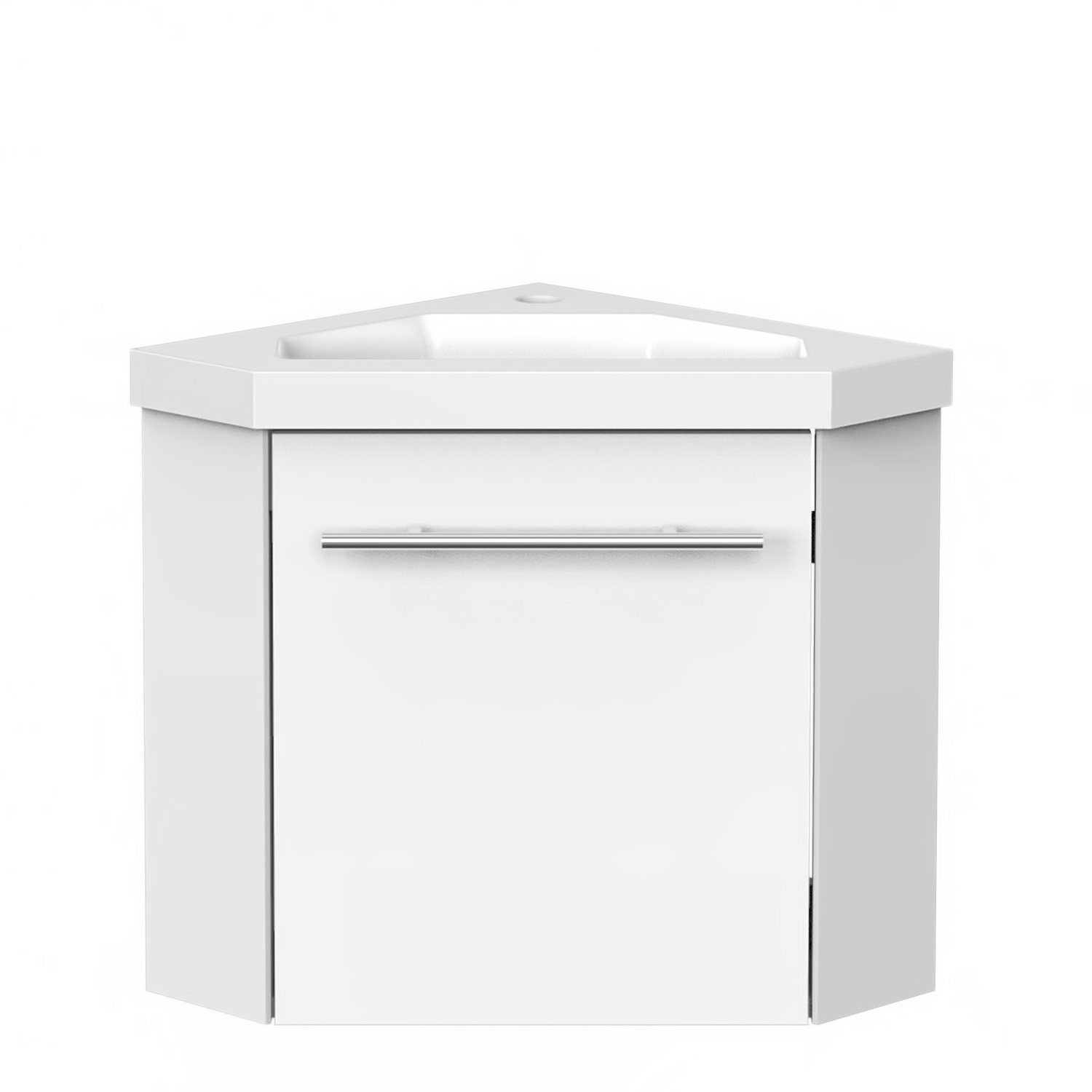 duschspa Waschtisch 45 cm Eckwaschtisch Waschbecken mit Unterschrank, Vormontieren
