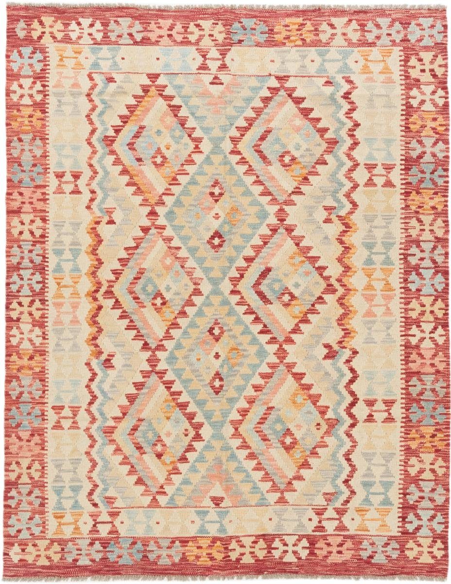 Orientteppich Kelim Afghan 154x194 Handgewebter Orientteppich, Nain Trading, rechteckig, Höhe: 3 mm