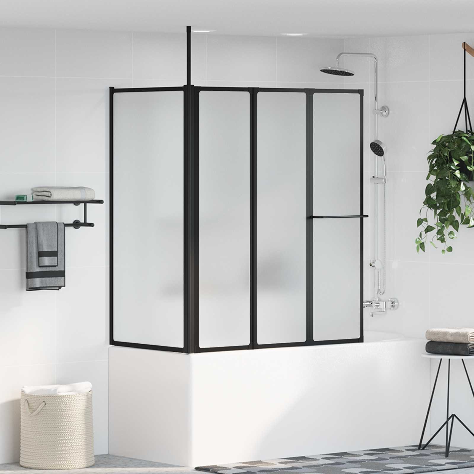 vidaXL Duschwand Duschwand Weiß 120 x 70 x 137 cm Aluminium, (1 tlg)