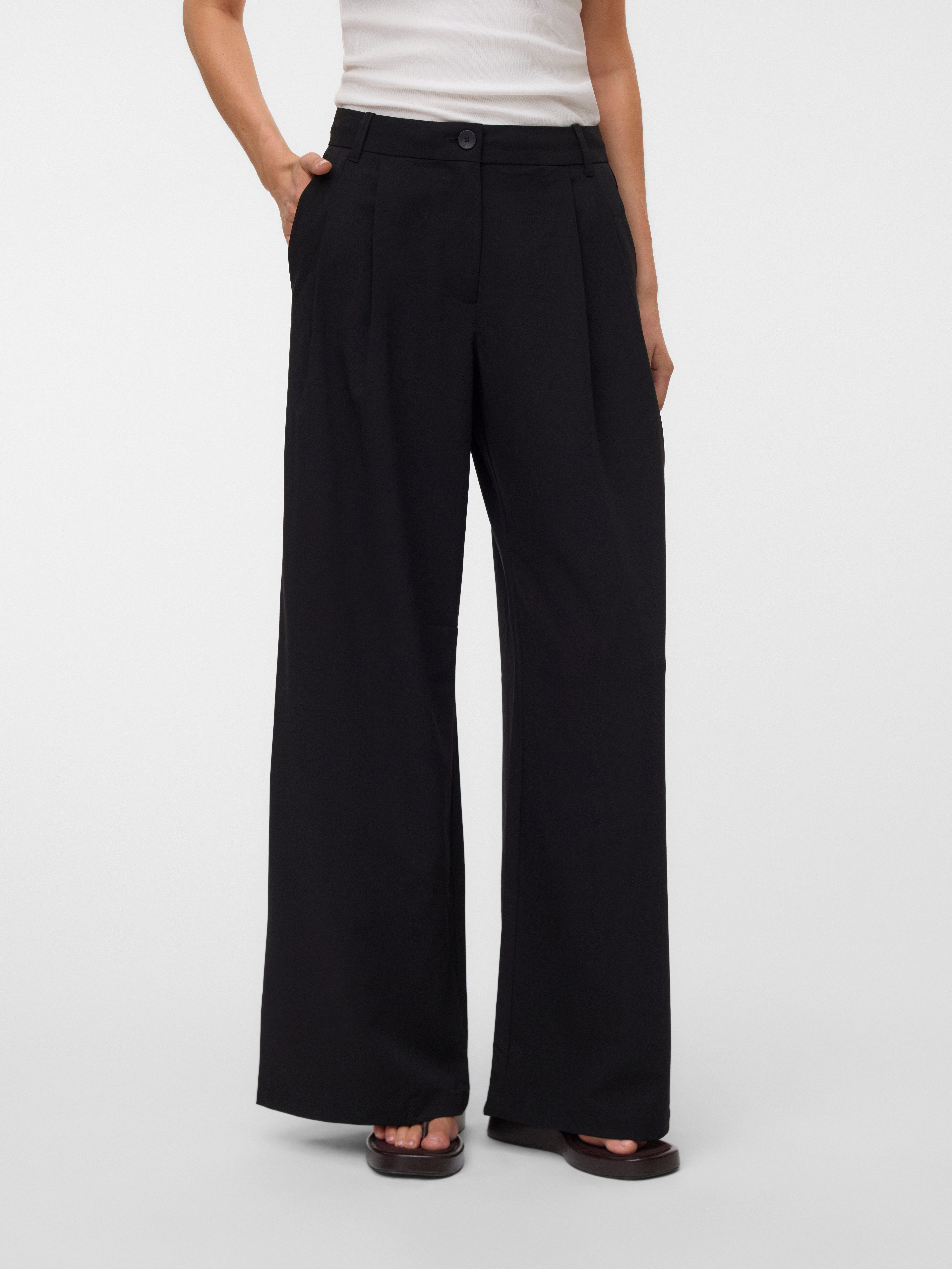 Vero Moda Anzughose VMSTELLA MW WIDE PLEAT PANT NOOS Materialmix, oversize