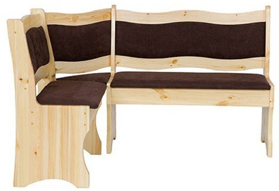 JVmoebel Eckbank Echtholz Eckbank aus Kiefer im Landhausstil, handgefertigt, Made in Europa