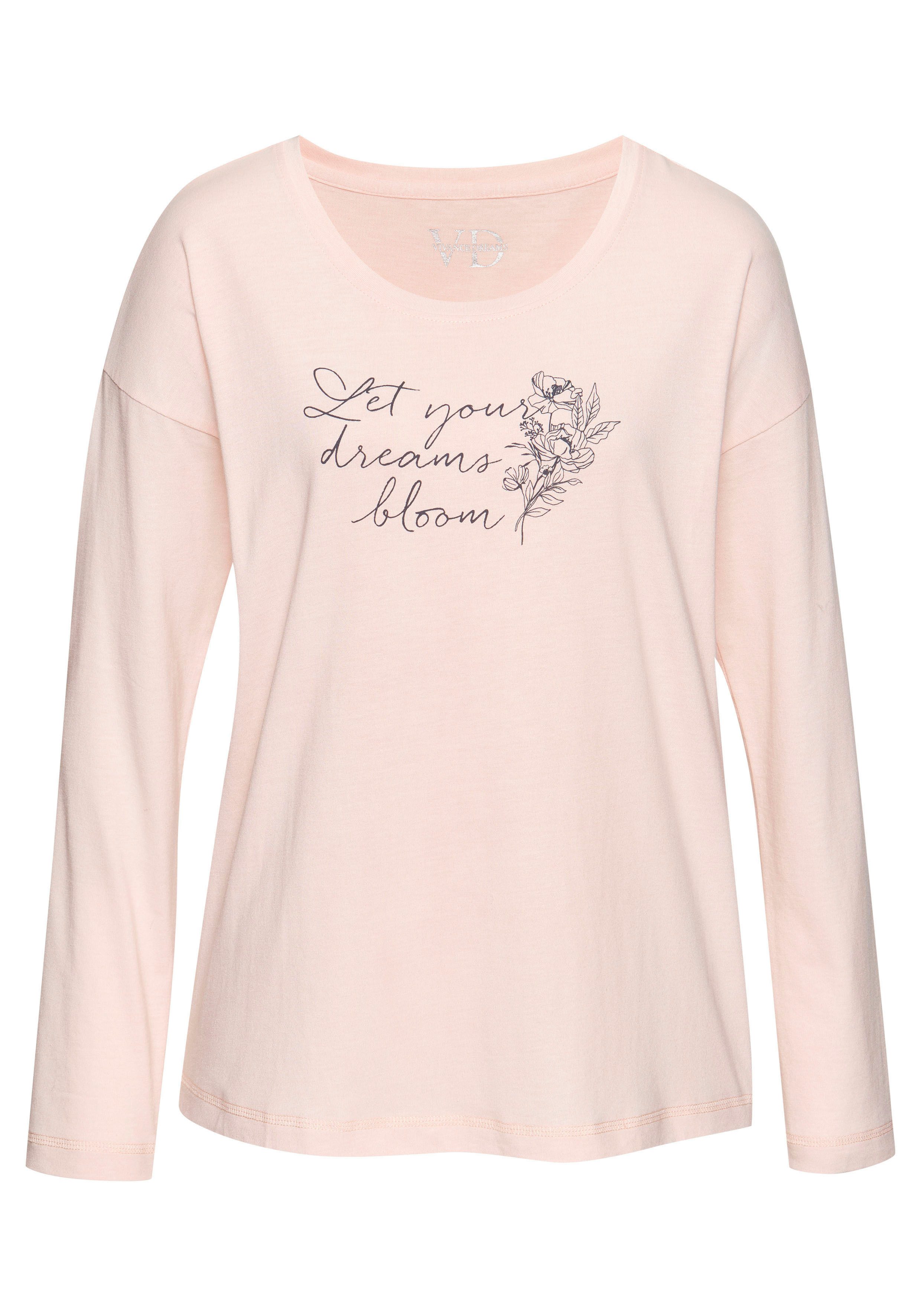 Vivance Dreams by Lascana Pyjamaoberteil mit Frontdruck – Bild 2 von 5