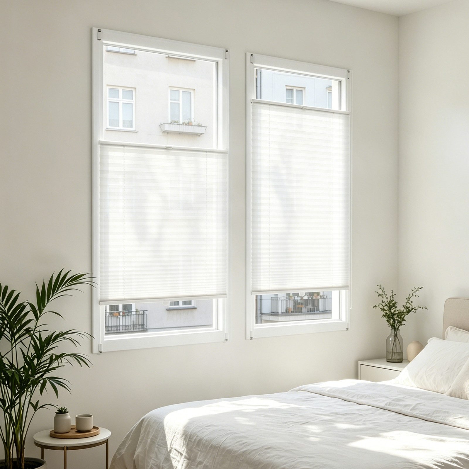 Salcar Plissee Plissee ohne Bohren Klemmfix Rollo verspannt für Fenster Lichtschutz, blickdicht mit Klemmträger im Fixmaß für Fenster und Türen – Bild 4 von 5