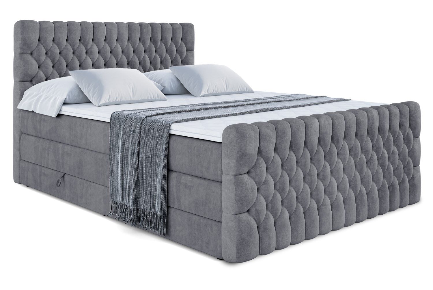 ALTDECOR Boxspringbett SERENE-Z KING (Multipocket-Matratze H4, günstig online kaufen