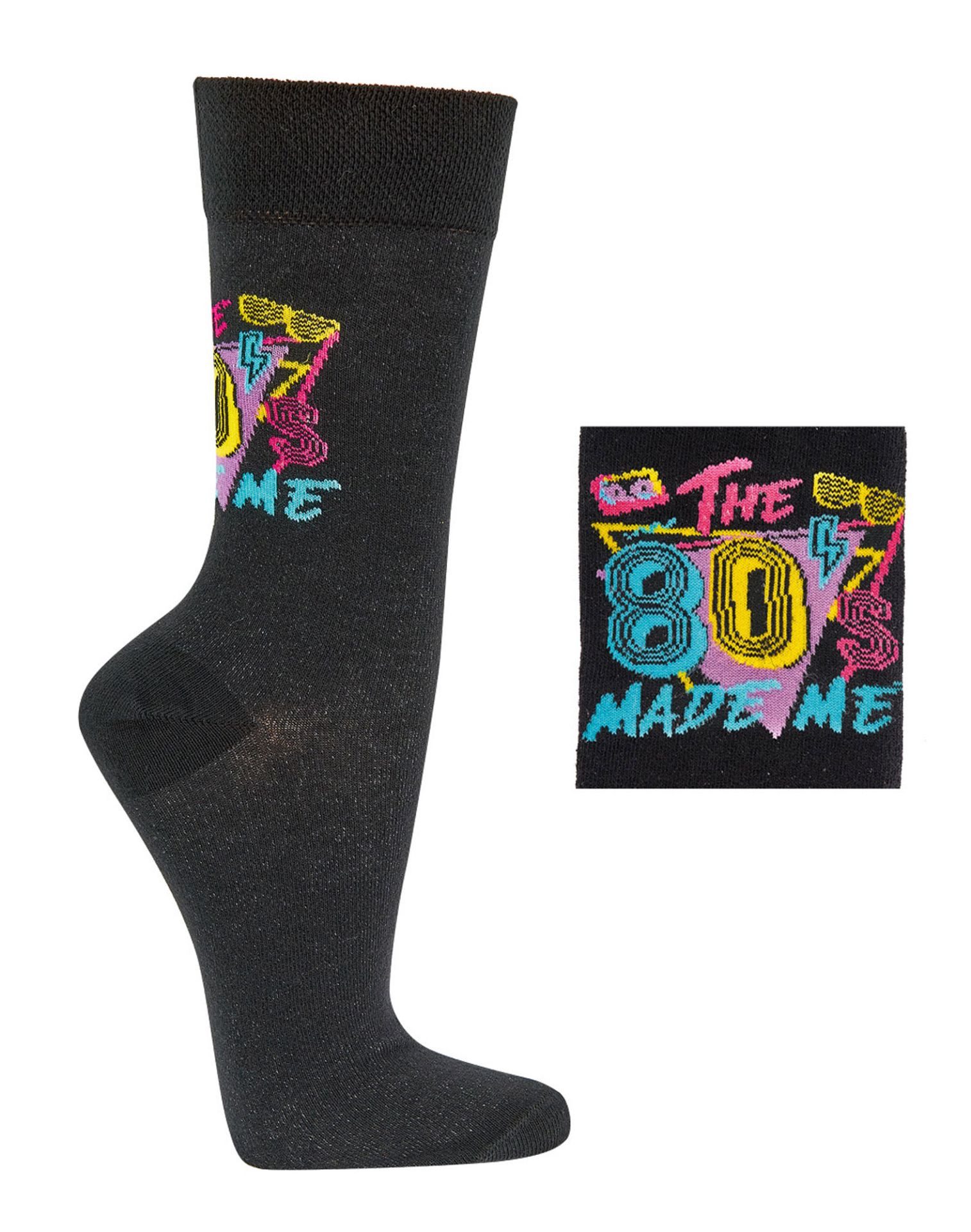 FussFreunde Socken 2 Paar Fun Socken "Nostalgie-Socken" Retro-Motivsocken 80s & 90s Style (2 Paar)