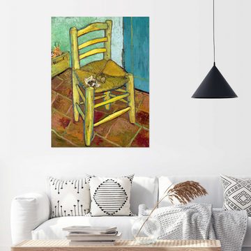 Posterlounge Wandfolie Vincent van Gogh, Van Goghs Stuhl, Wohnzimmer Malerei