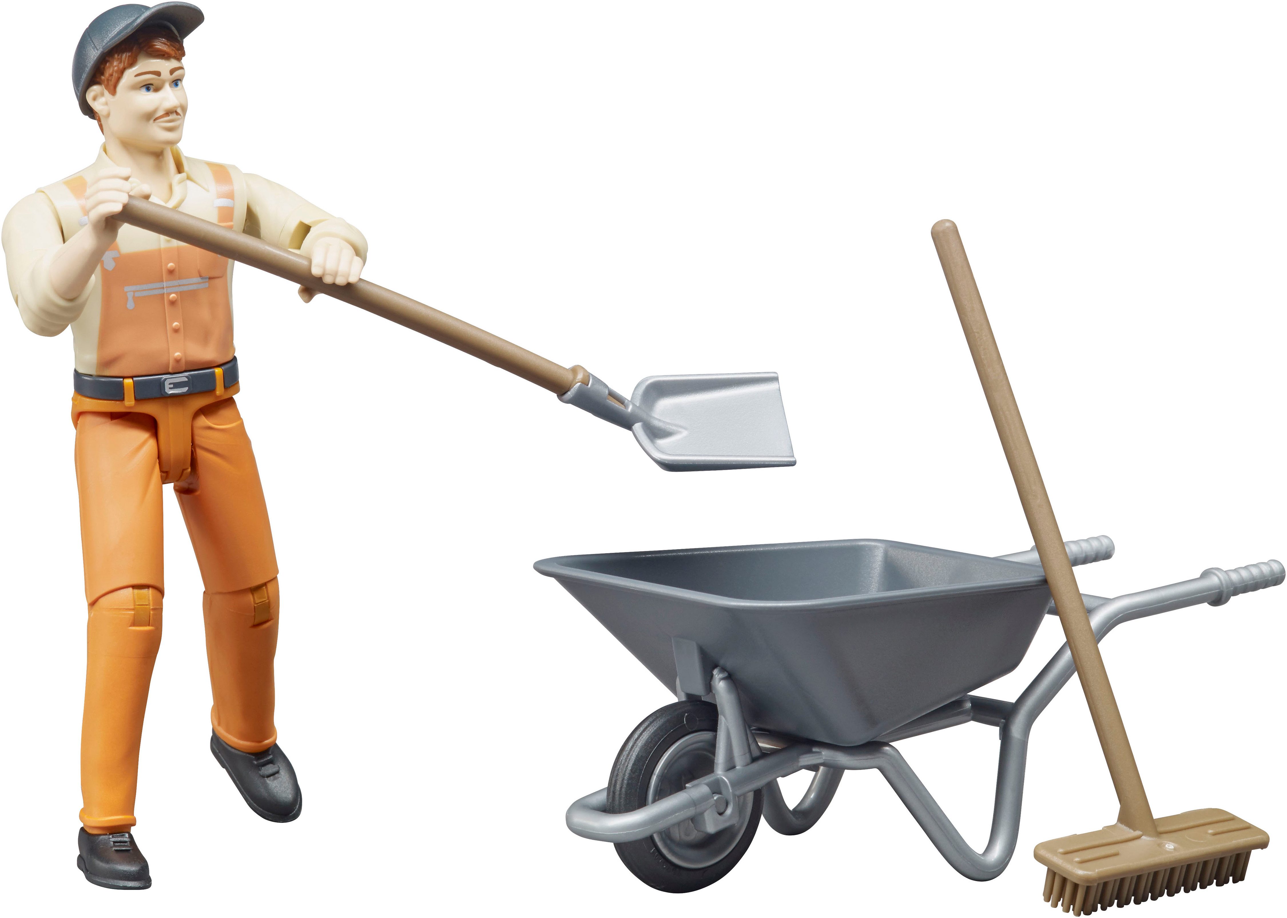 Bruder® Spielfigur bworld Kommunalarbeiter (62130), Made in Europe – Bild 4 von 5