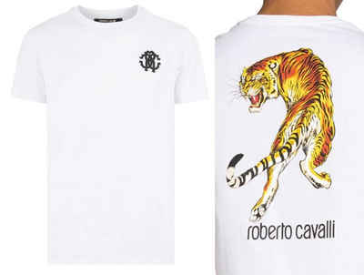 roberto cavalli T-Shirt ROBERTO CAVALLI FIRENZE TIGER LOGO PRINT LUXURY CREW NECK T-SHIRT SHIR