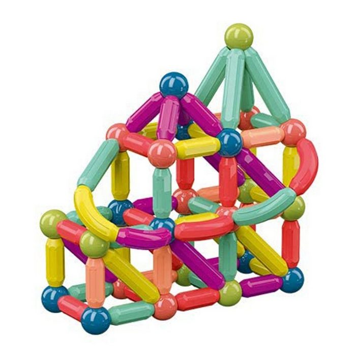 BEARSU Stapelspielzeug 64pc Magnetische Bausteine Creativity Educational Magnet Spielzeug - magnetspiele für Kinder - Ideales Lernspielzeug für Kinder ab 3 Jahren (1-tlg)