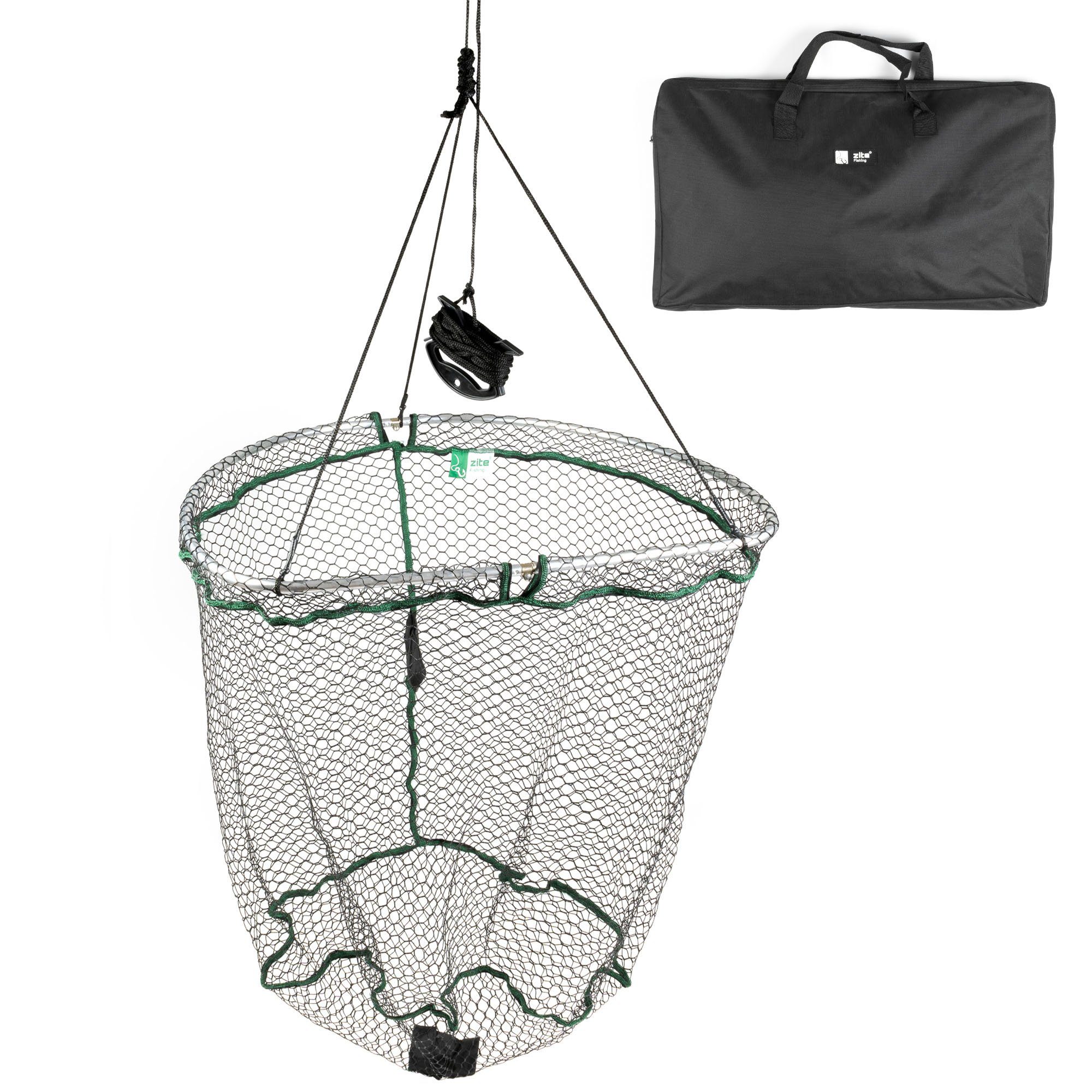 Angelkescher für Spundwände - Spundwandkescher Faltbar & Gummiert mit Tasche