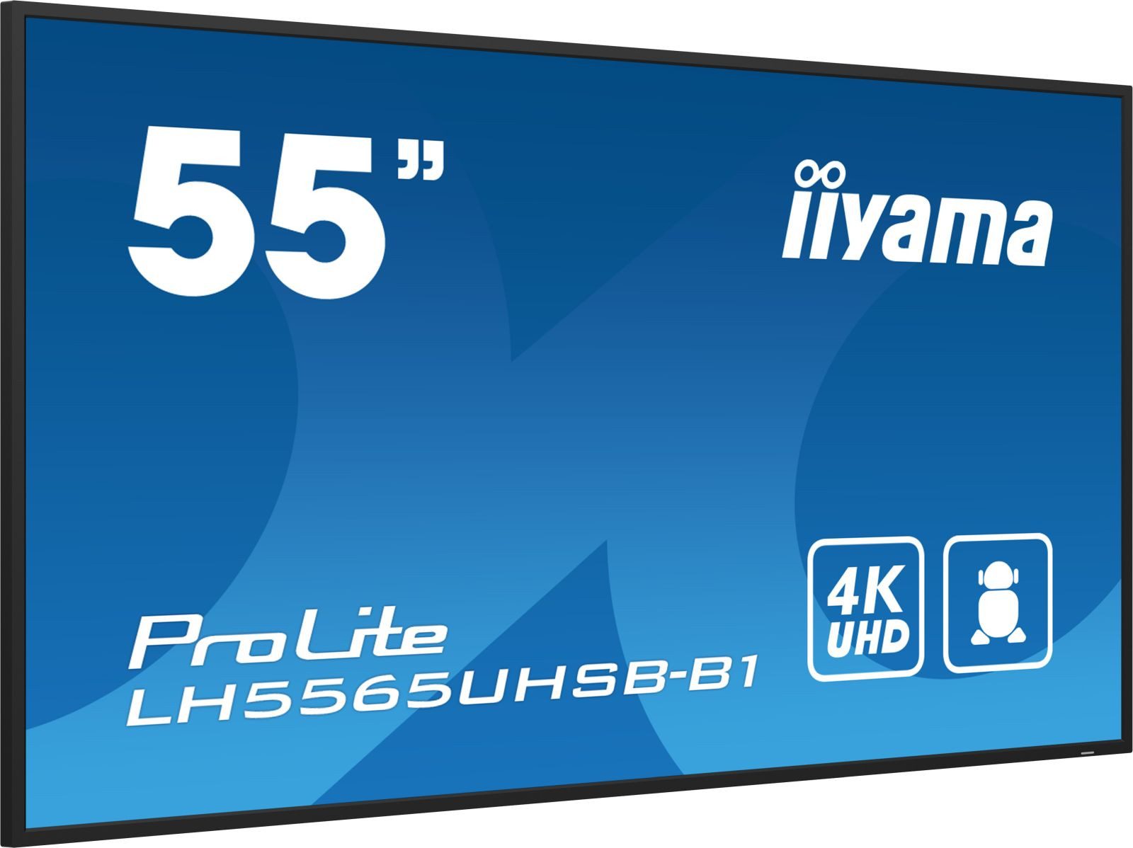 Iiyama DS LH5565UHSB 139cm IPS 24/7 55/3840x2160/DP/2xHDMI/2xUSB 2.0 TFT-Monitor (3840 x 2160 px, 4K Ultra HD, 8 ms Reaktionszeit, IPS, Wi-Fi, Lautsprecher, HDCP)