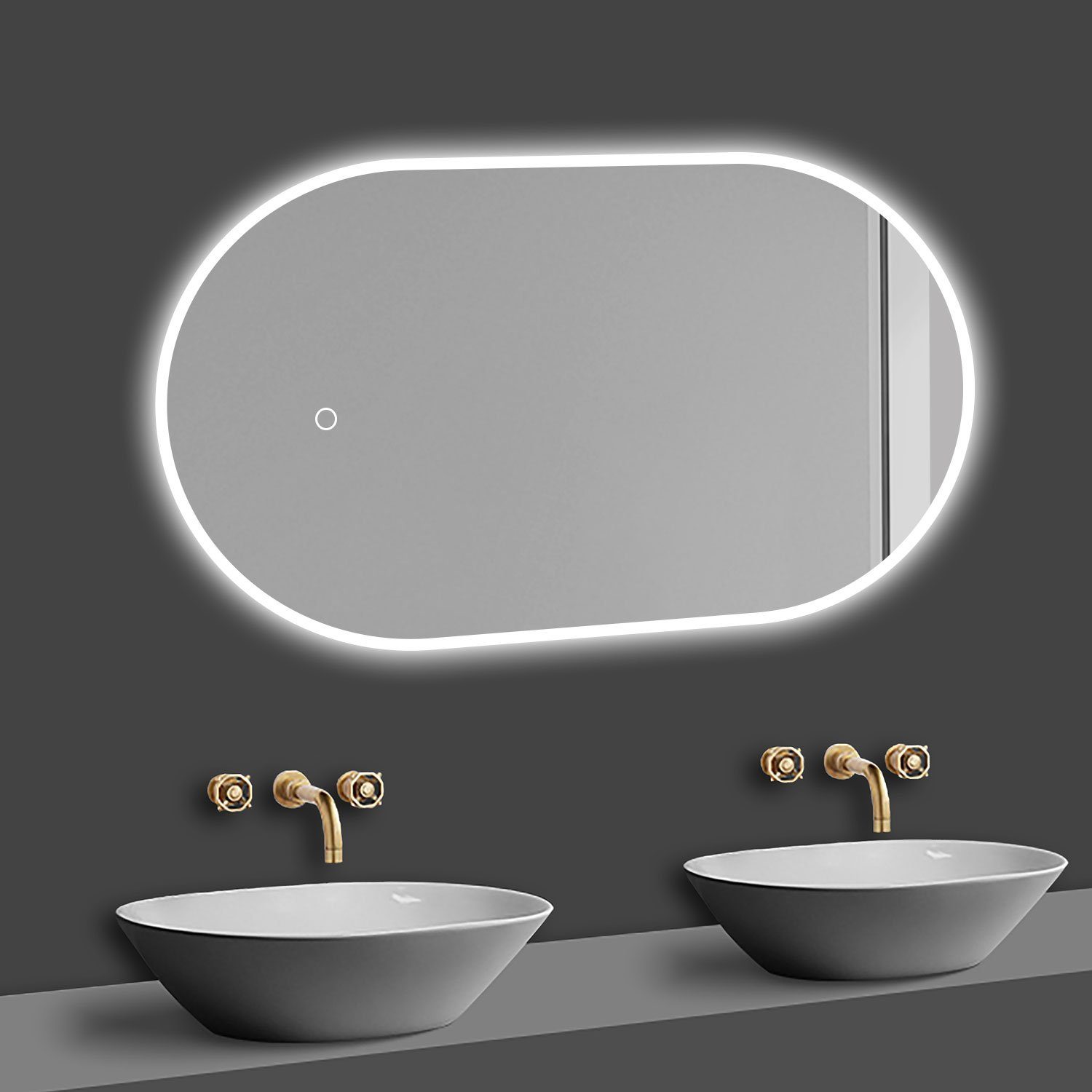 duschspa Badspiegel LED Spiegel Badezimmerspiegel Touch/Wandschalter, günstig online kaufen