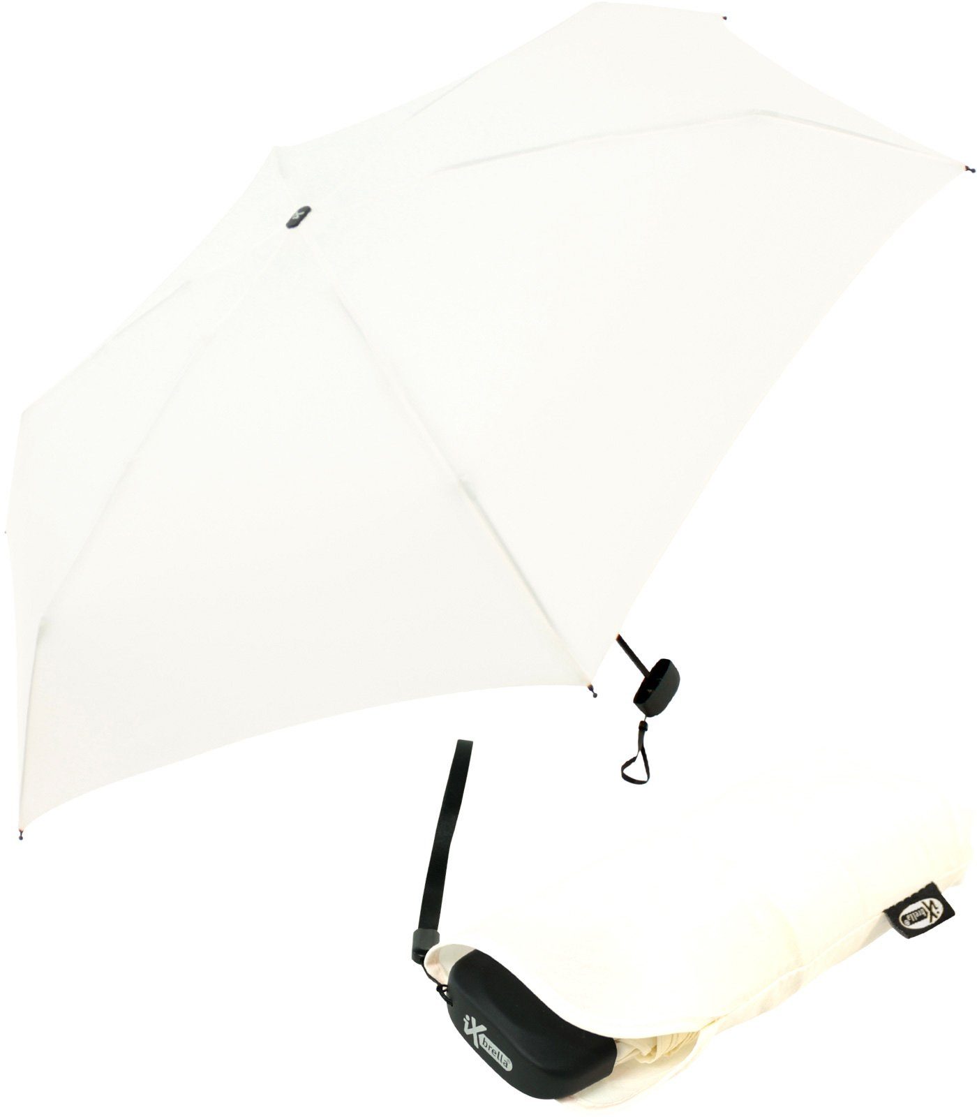 iX-brella Taschenregenschirm Super Mini 18 cm kleiner Schirm mit 94cm großem, super-mini hellrosa