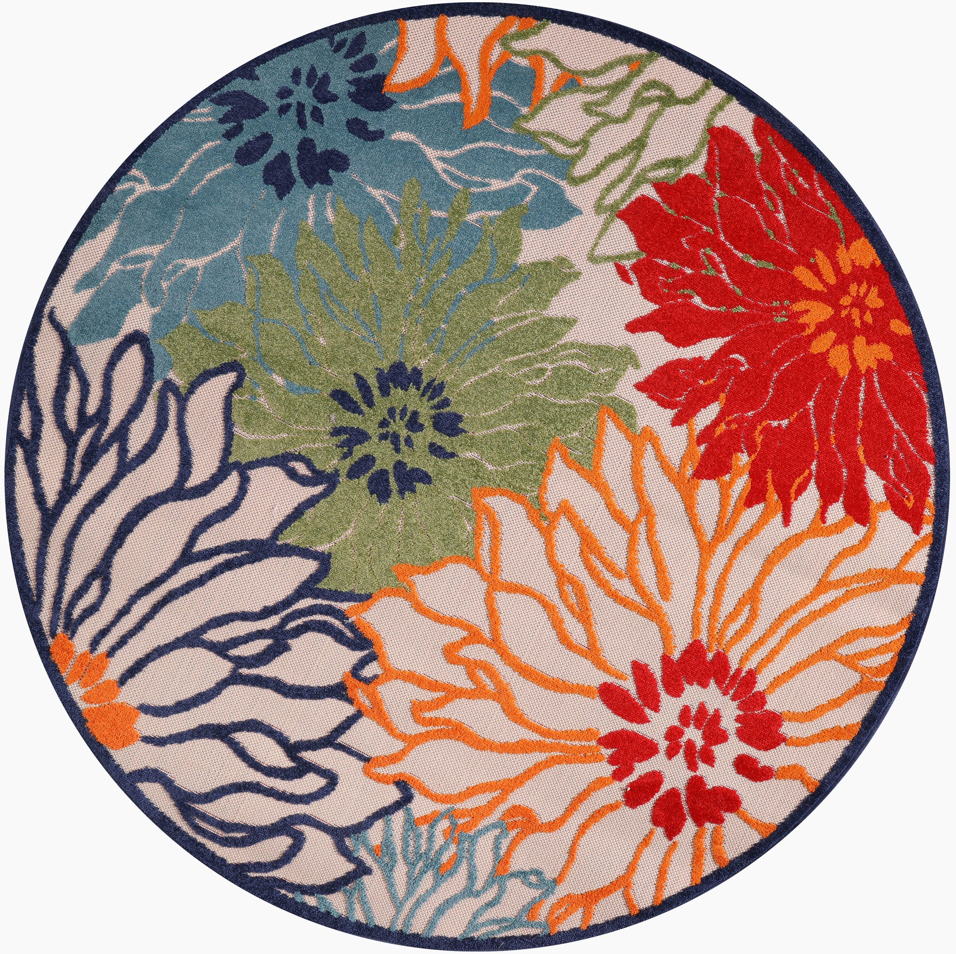 Sanat Teppich Floral 2 Outdoor, rund, günstig online kaufen