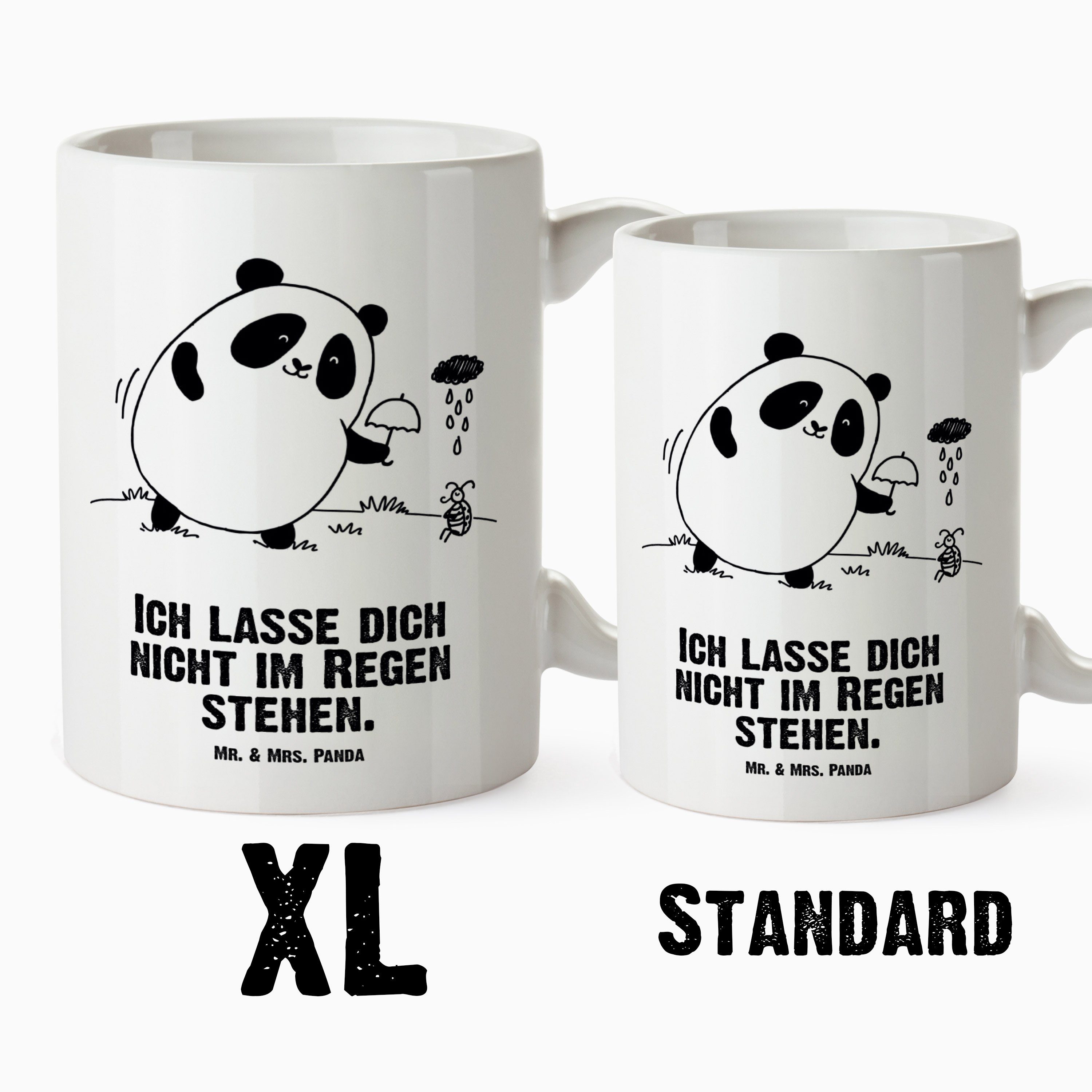 Tasse, Peasy Keramik Weiß Zusammenhalt Tasse, & & Tasse Panda XL - Geschenk, XL G, Große Mrs. Tasse Easy - Mr.