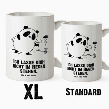 Mr. & Mrs. Panda Tasse Panda Zusammenhalt - Weiß - Geschenk, XL Tasse, Große Tasse, Groß, Gr, XL Tasse Keramik, Spülmaschinenfest