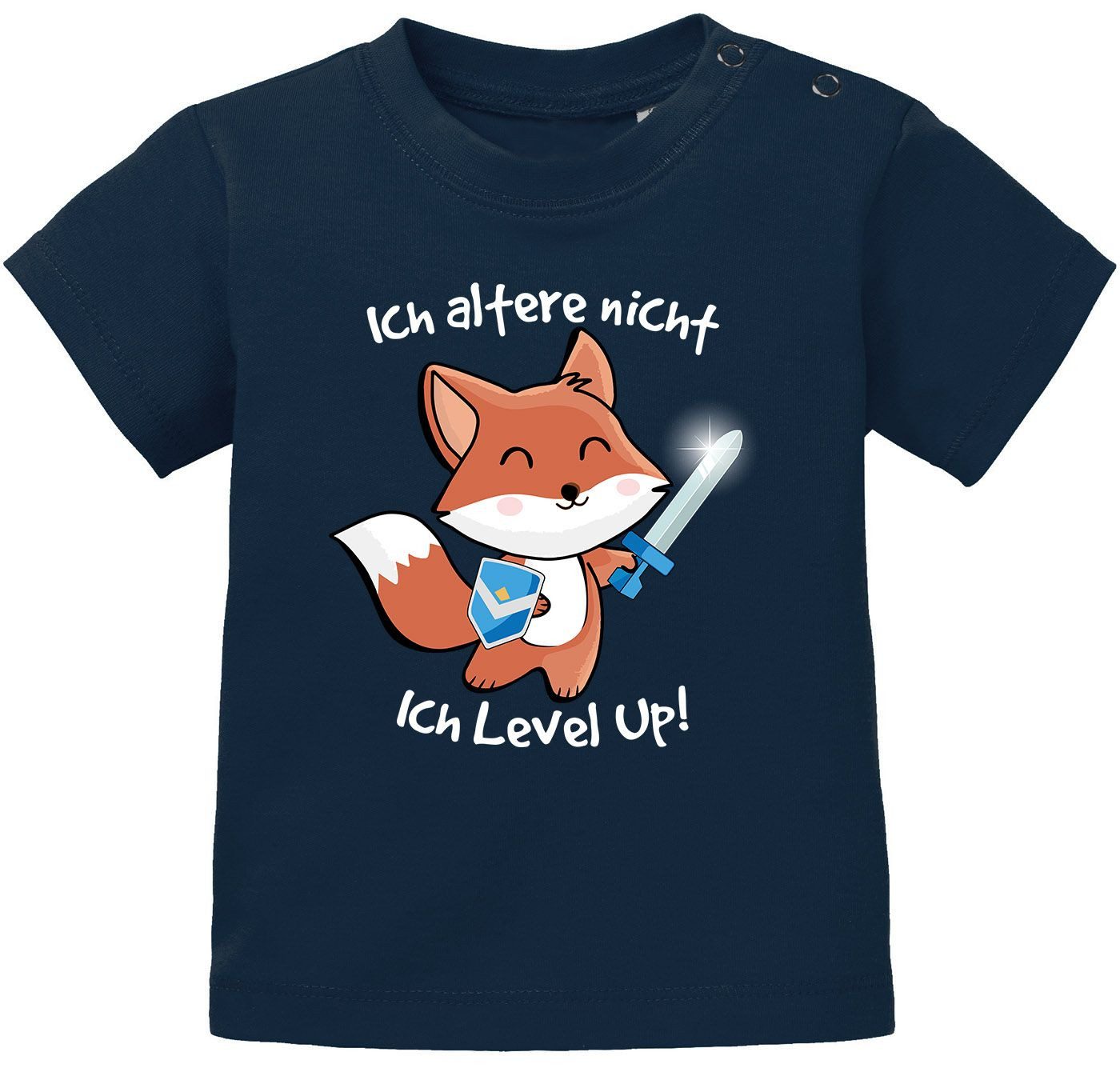Print-Shirt Baby T-Shirt kurzarm Gaming mit Spruch lustig Fuchs Ich altere nicht