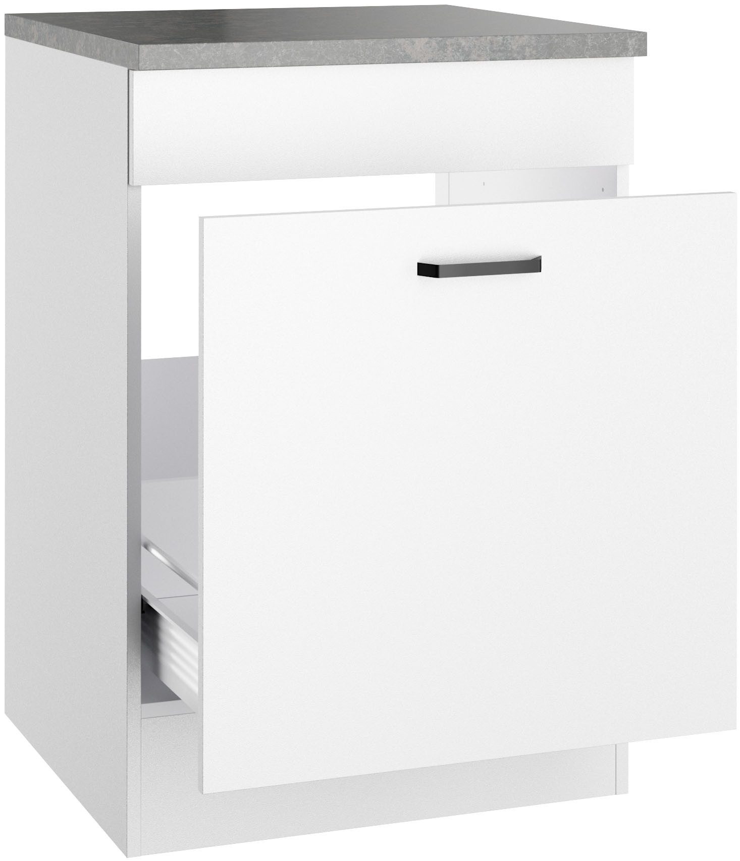OPTIFIT Spülenschrank OPTImulti Breite 60 cm, mit 1 Auszug, Metallgriffe
