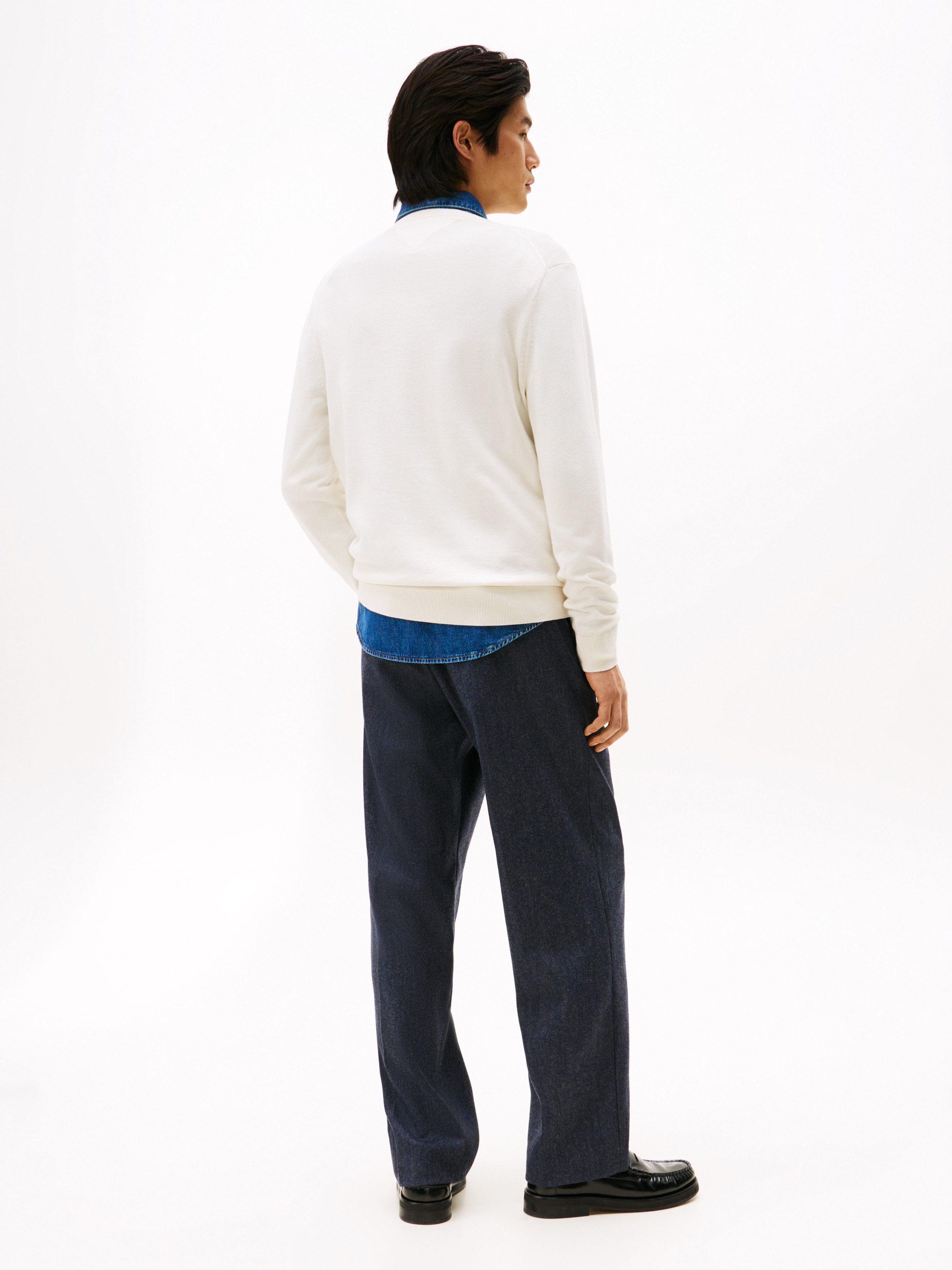 Tommy Hilfiger Rundhalspullover ESSENTIAL COTTON Crewneck Regular Fit Premium Mode