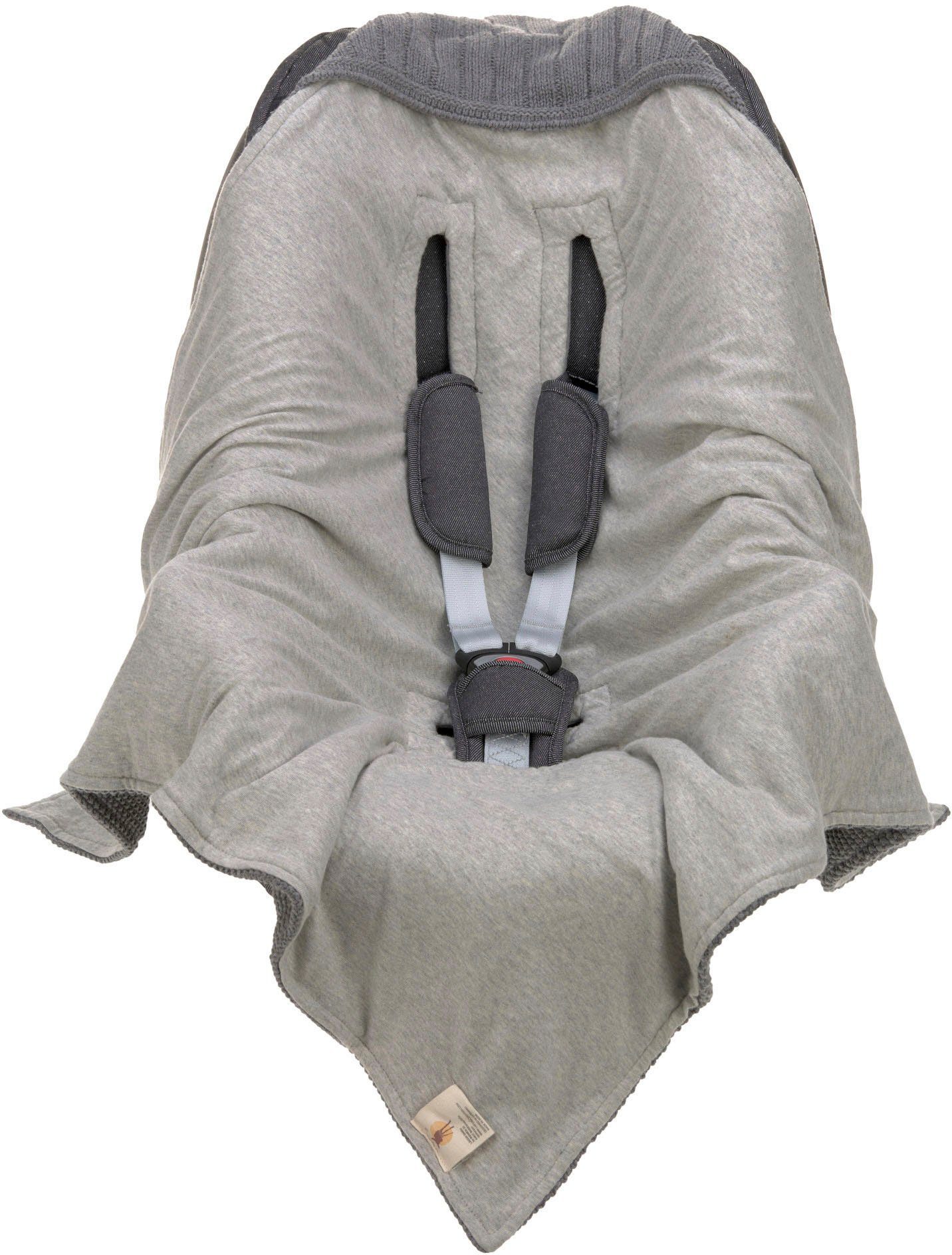 Einschlagdecke Einschlagdecke für Babyschale, anthracite, LÄSSIG, GOTS made with organic materials, zertifiziert durch BCS 27262