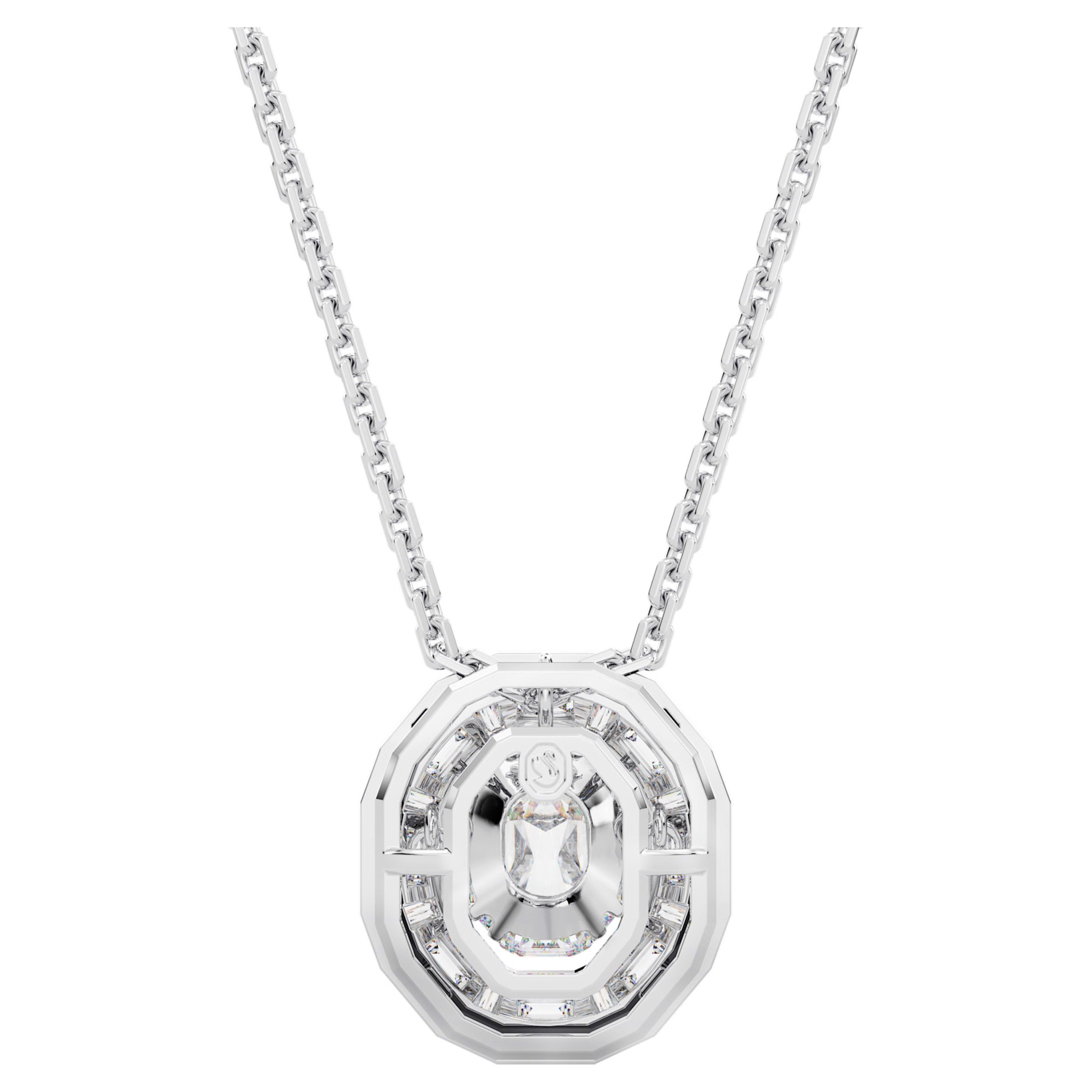 Swarovski Charm-Kette Mesmera Anhänger Oktagon-Schliff, Klein, Weiß, Rhodin günstig online kaufen