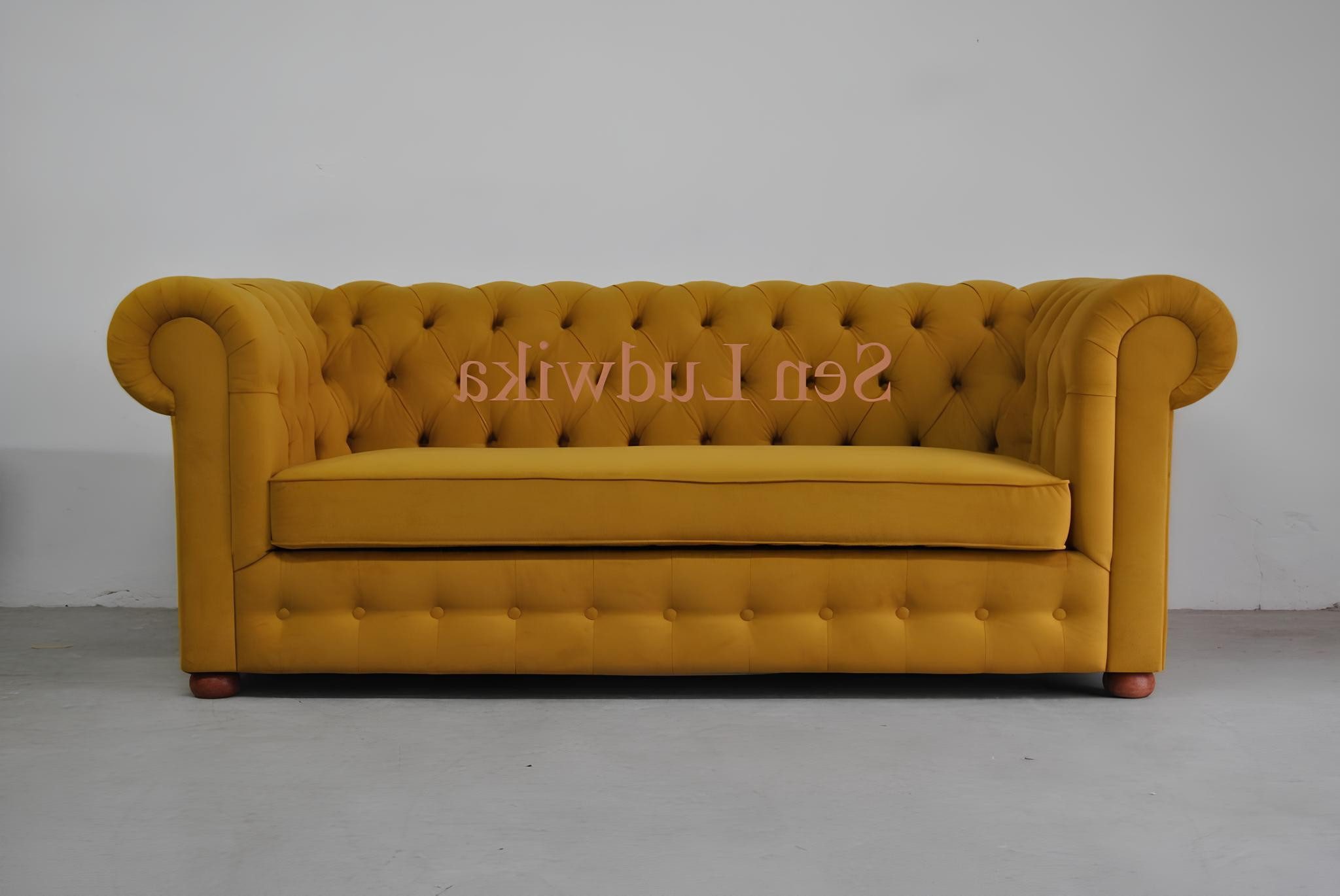 Xlmoebel Chesterfield-Sofa Dreisitzer Schlafsofa mit Samtbezug und Bettfunktion, Dreisitzer Schlafsofa mit Samtbezug und Bettfunktion, Hergestellt in Europa