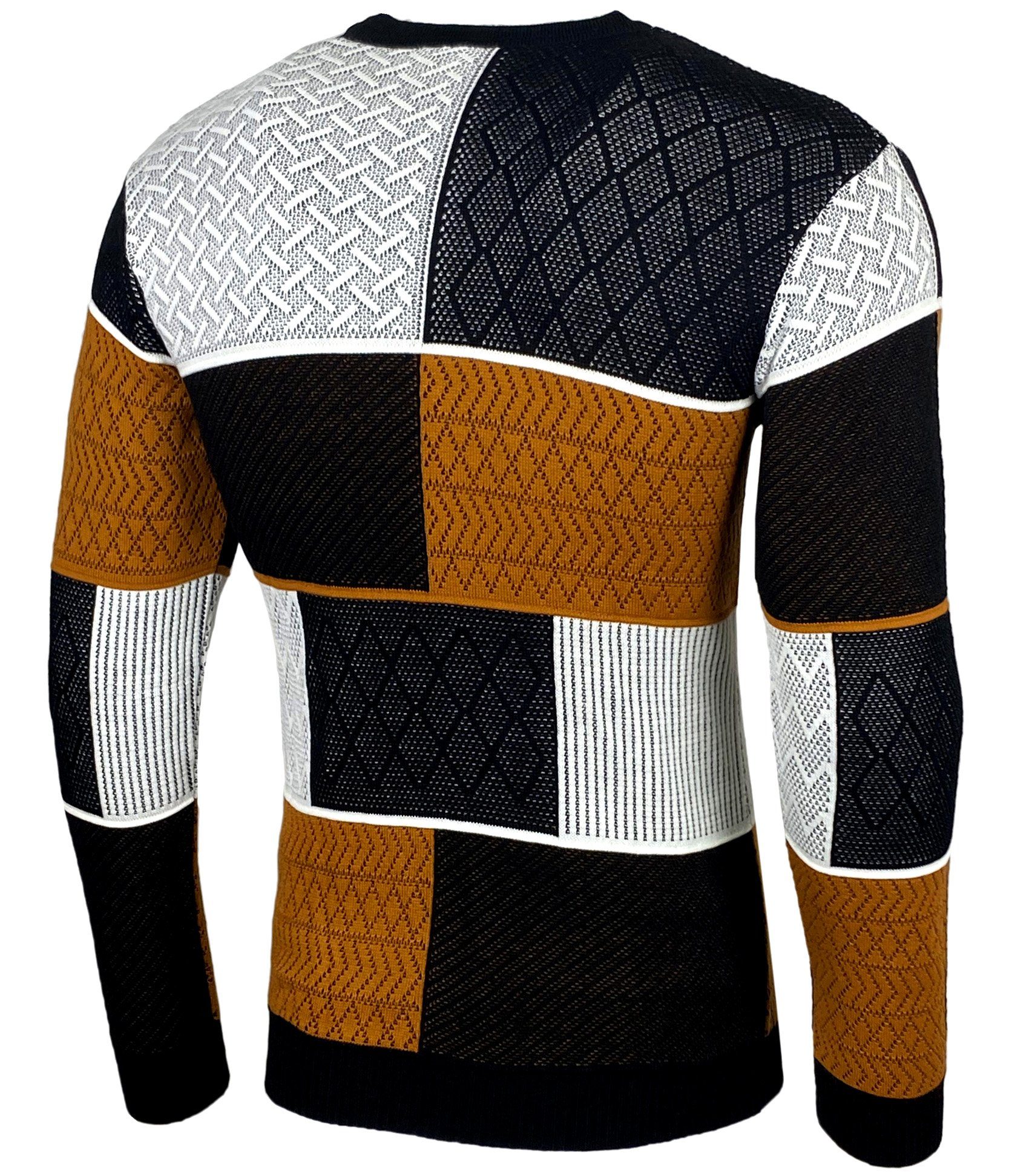 Baxboy Strickpullover Baxboy Herren Pullover V-Neck Strick-Pullover Rundkragen BB-52301