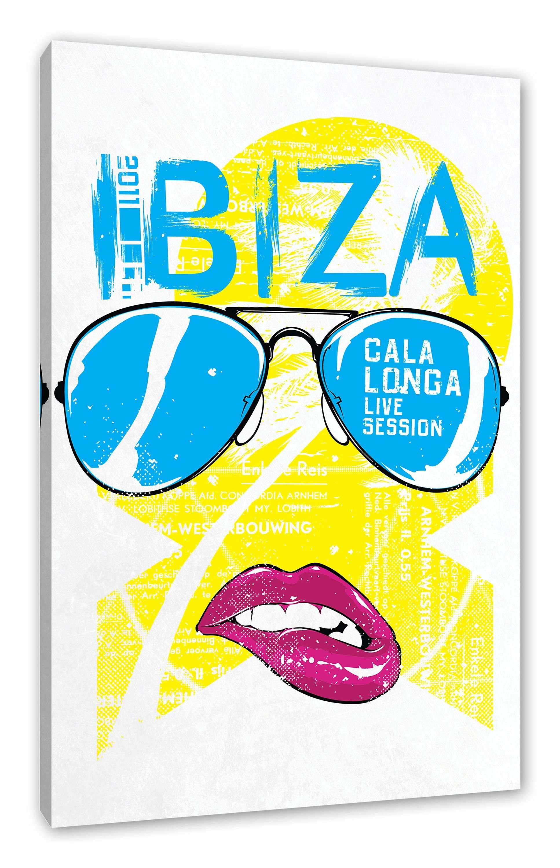 light St), Pixxprint inkl. Ibiza Ibiza fertig (1 Leinwandbild bespannt, light, Zackenaufhänger Leinwandbild