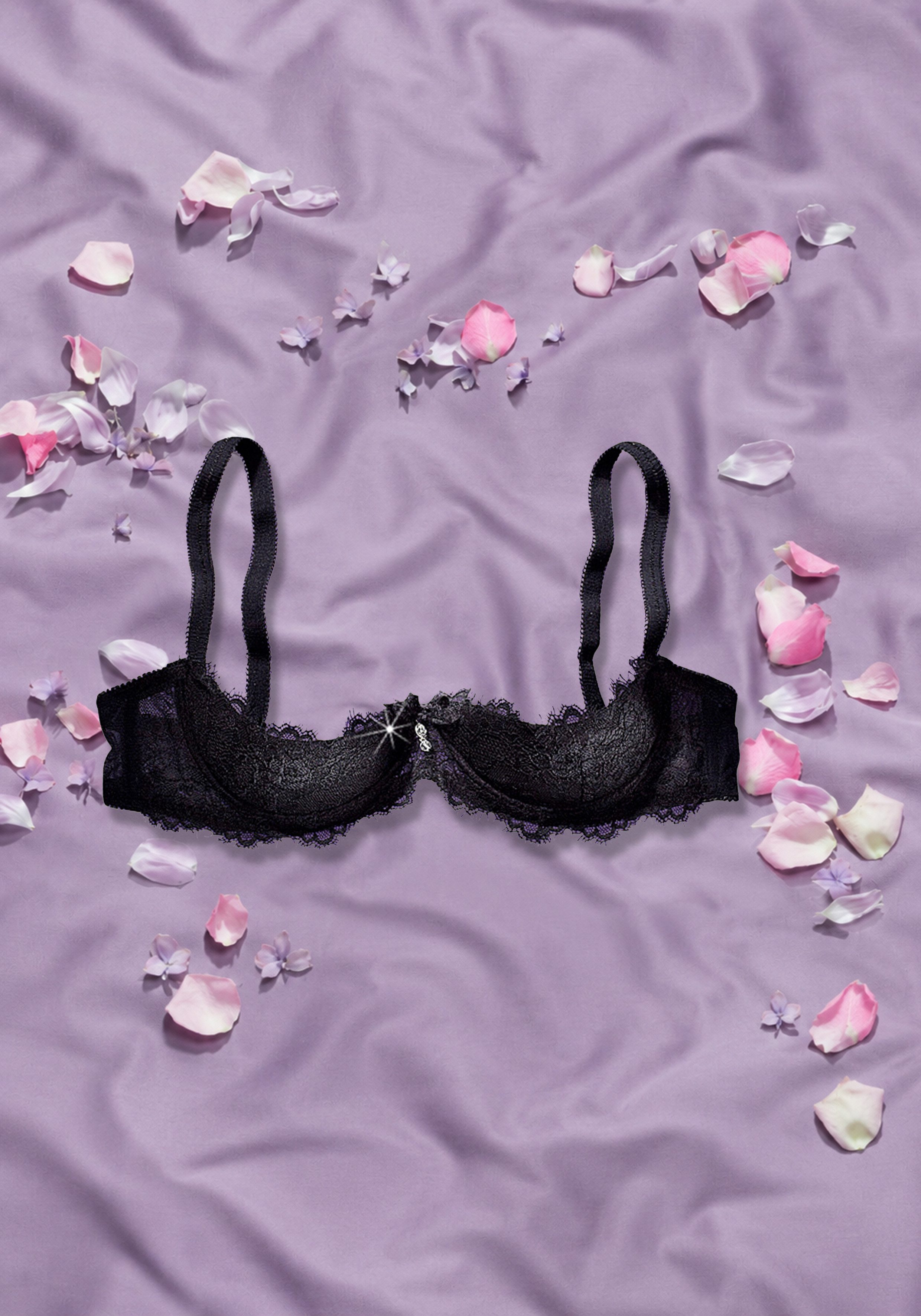 petite fleur gold Büstenhebe mit Bügel aus zarter Jacquardspitze, sexy Dessous, Reizwäsche