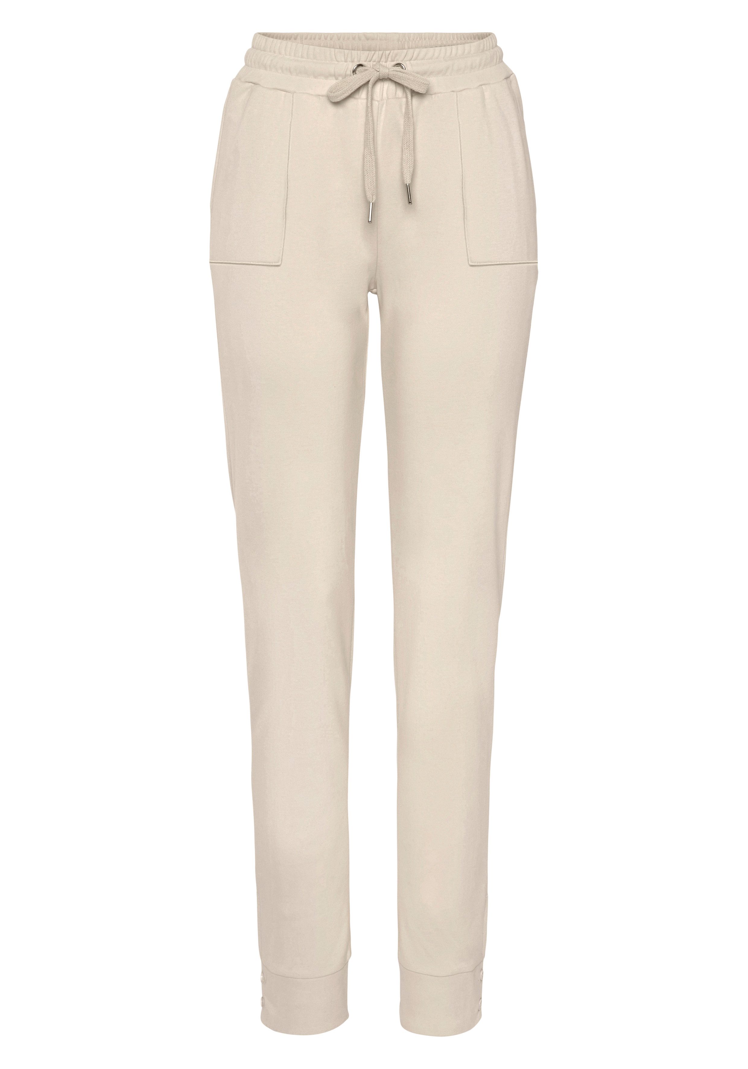 LASCANA Sweathose Loungehose mit Knöpfen am günstig online kaufen
