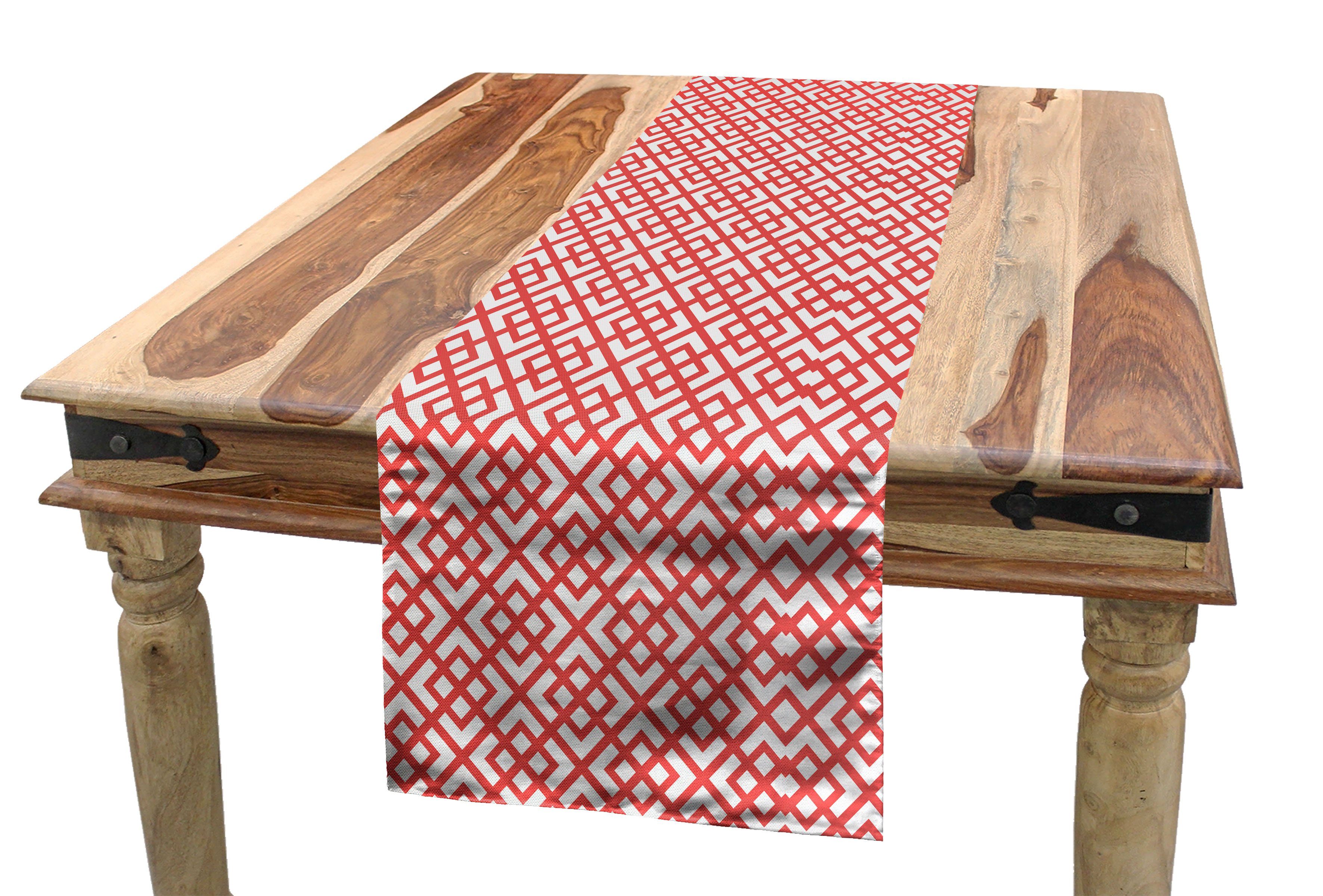 Rosa Küche Bild Horizontal Tischläufer, Abakuhaus Tischläufer mit Rechteckiger Diamanten Dekorativer Esszimmer