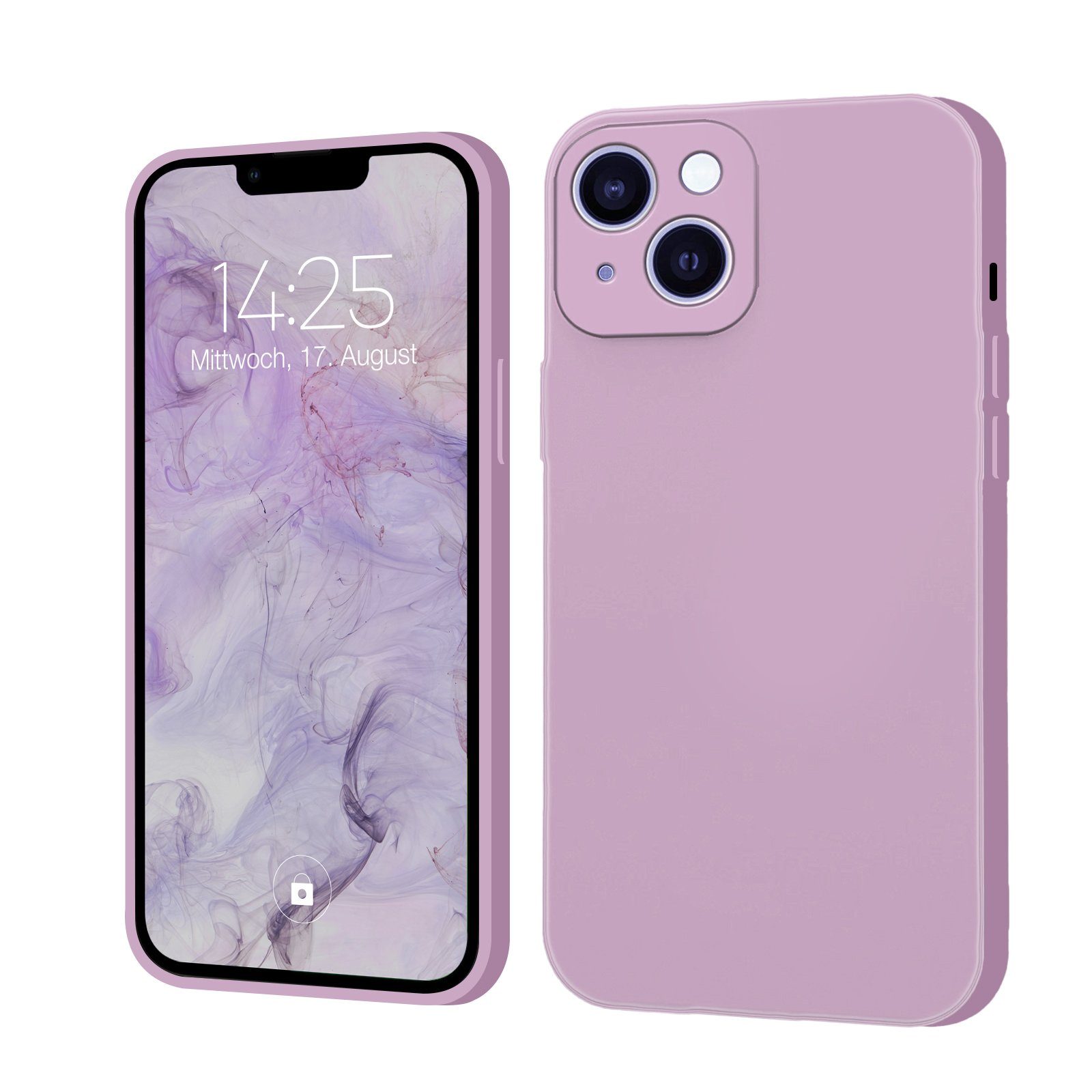 Tec-Expert Handyhülle SoftGrip Cover Hülle für Apple iPhone 13, Handy Case Bumper integrierter Kameraschutz flexibel