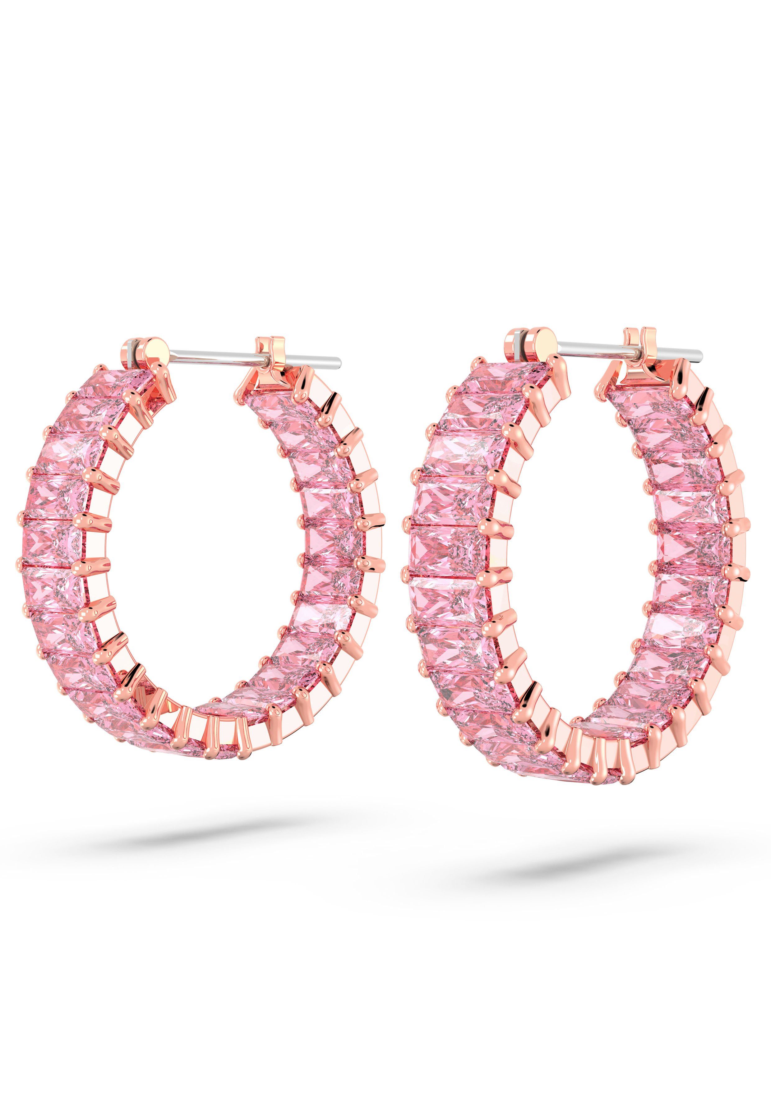 Swarovski Paar Creolen Matrix, mit Swarovski® Kristall