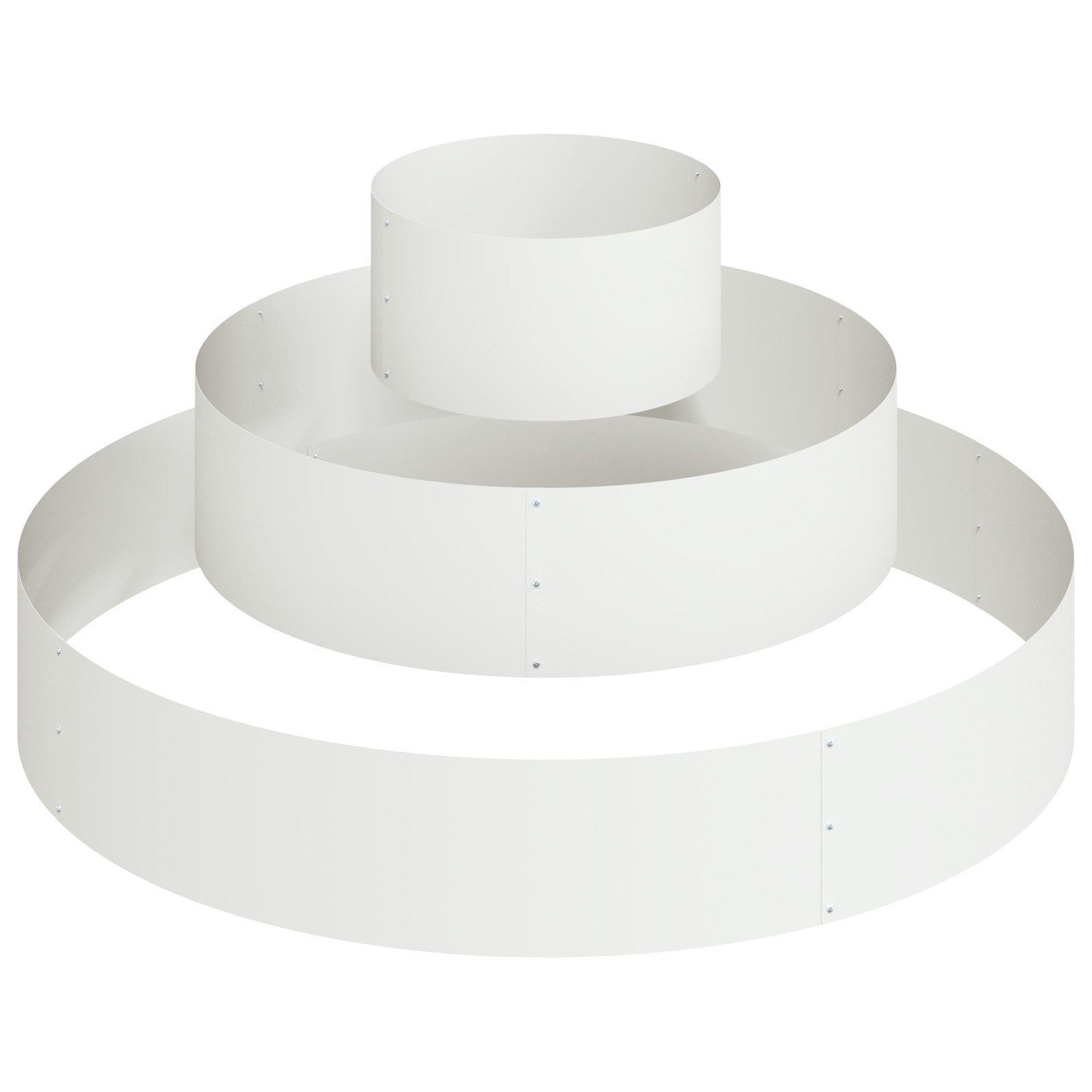 vidaXL Blumentopf Metallpflanzgefäß Stahl/weiß Pulverbeschichteter Stahl günstig online kaufen