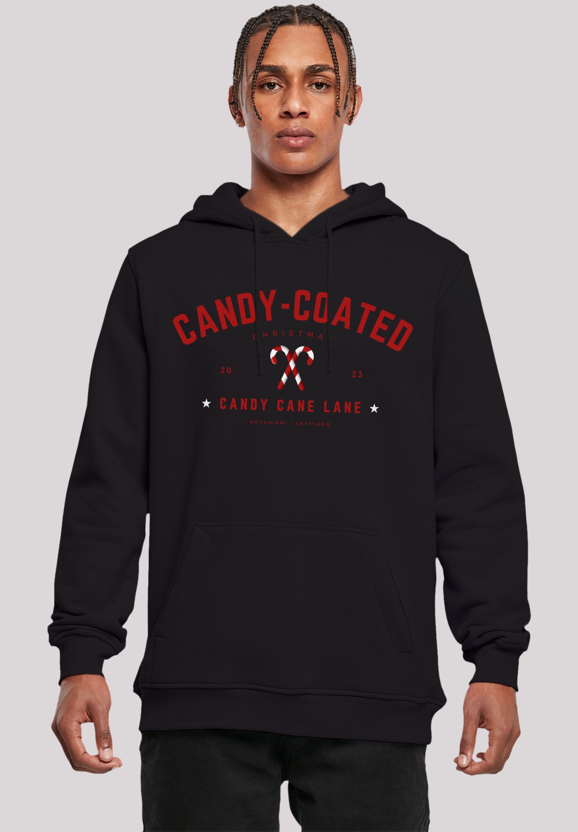 Geschenk, Weihnachten, Christmas Kapuze und F4NT4STIC Kängurutasche geräumige Kapuzenpullover Verstellbare Coated Weihnachten Candy Logo,