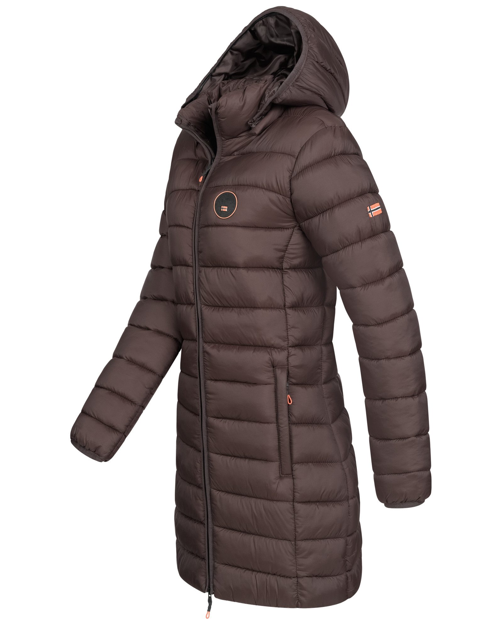 Geographical Norway Steppmantel Winterjacke Damen Steppjacke Parka Lange Steppmantel Wintermantel