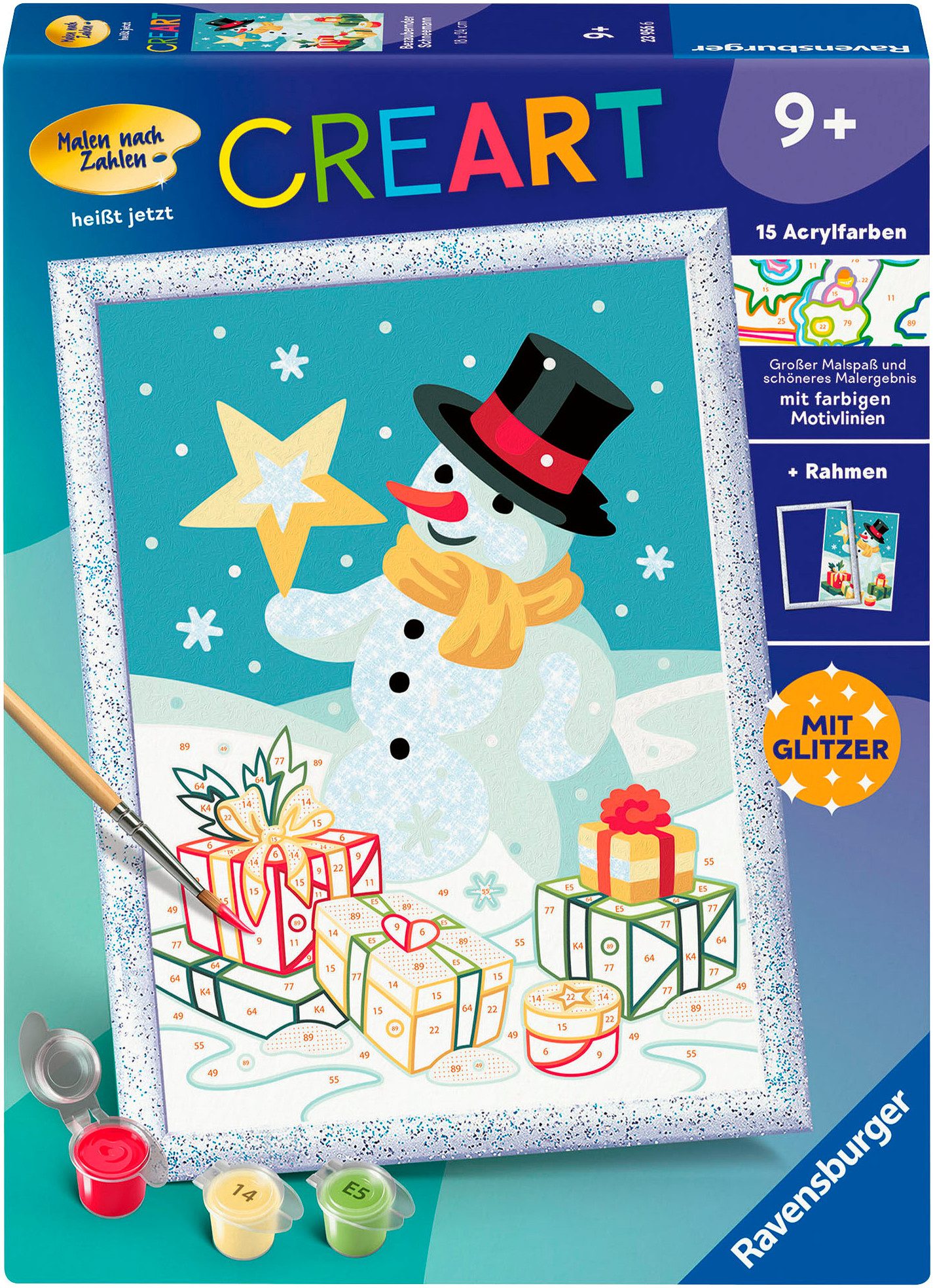 Ravensburger Раскрась по номерам CreArt, Bezaubernder Schneemann, Made in Europe