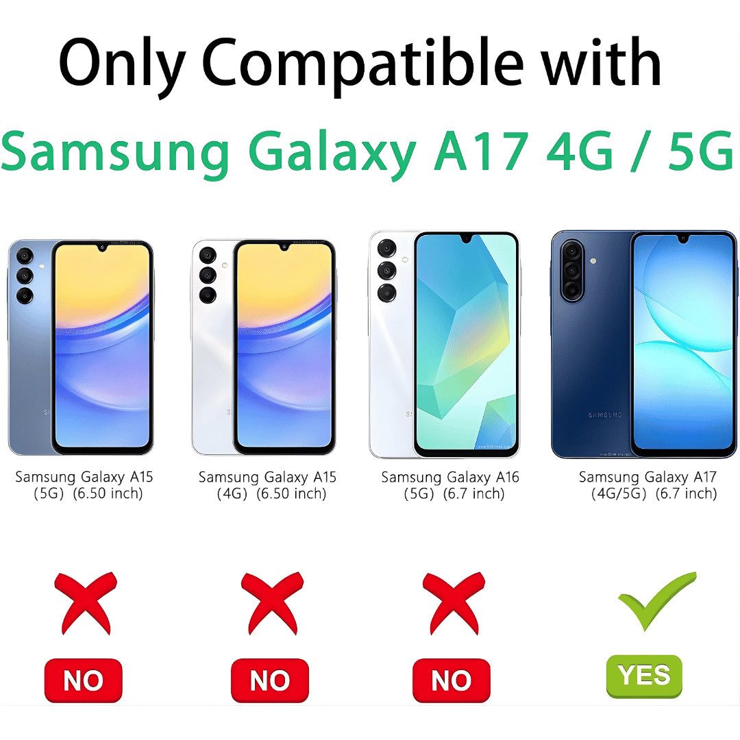 SmartUP Smartphone-Hülle + 2X Schutzglas für Samsung Galaxy A17 5G Panzerfolie MagSafe Case 9H 6,6 Zoll, MagSafe-Technologie – Bild 2 von 5